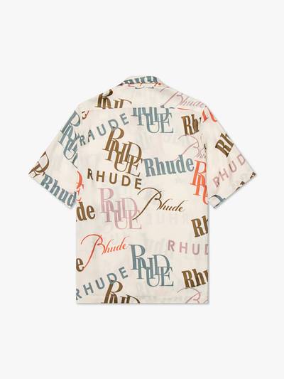 Rhude MASH-UP LOGO BUTTON UP outlook