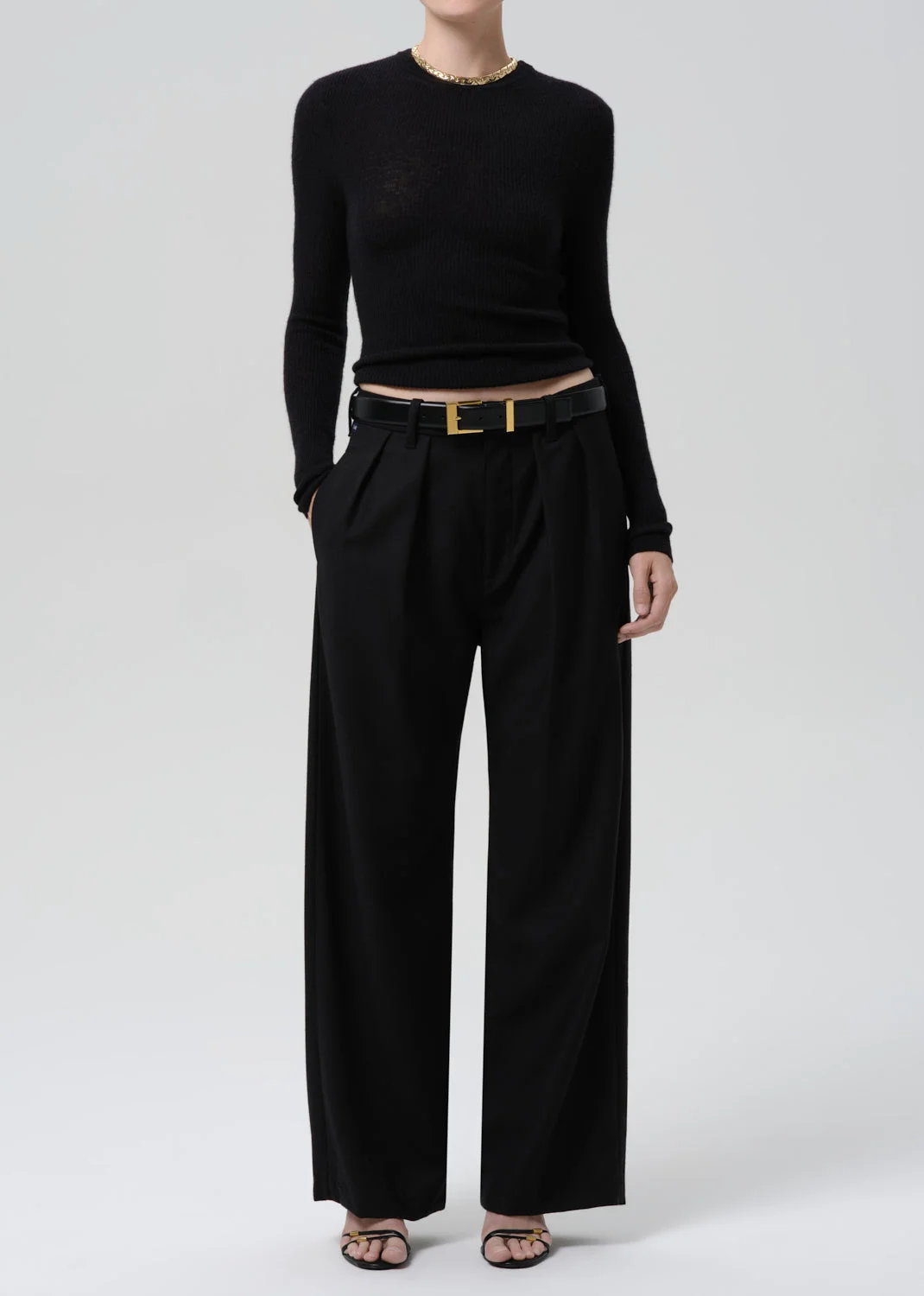 Alessia Crewneck Sweater In Black - 1