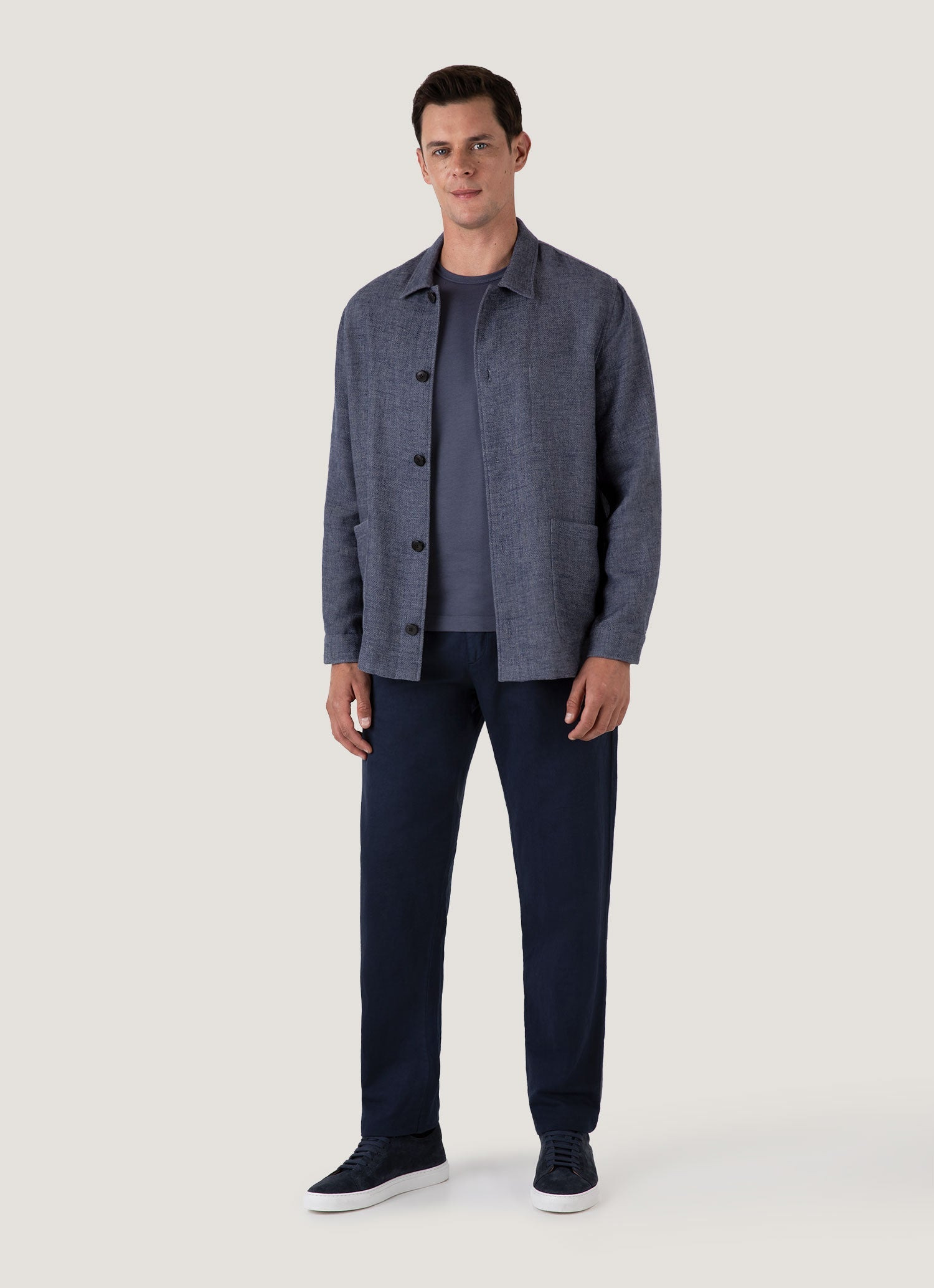 Cotton Linen Twill Twin Pocket Jacket - 3