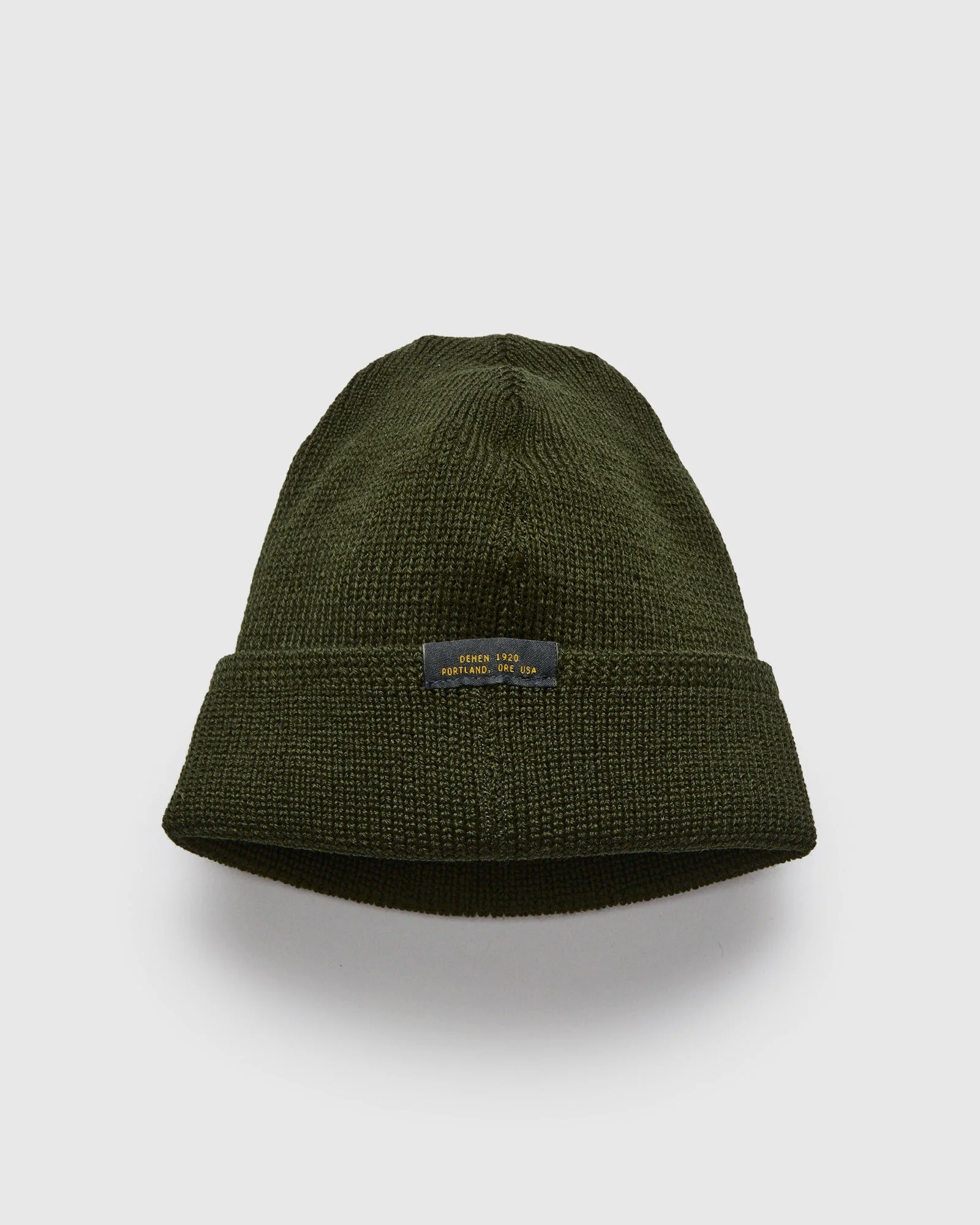 Wool Knit Watch Cap in Loden - 1