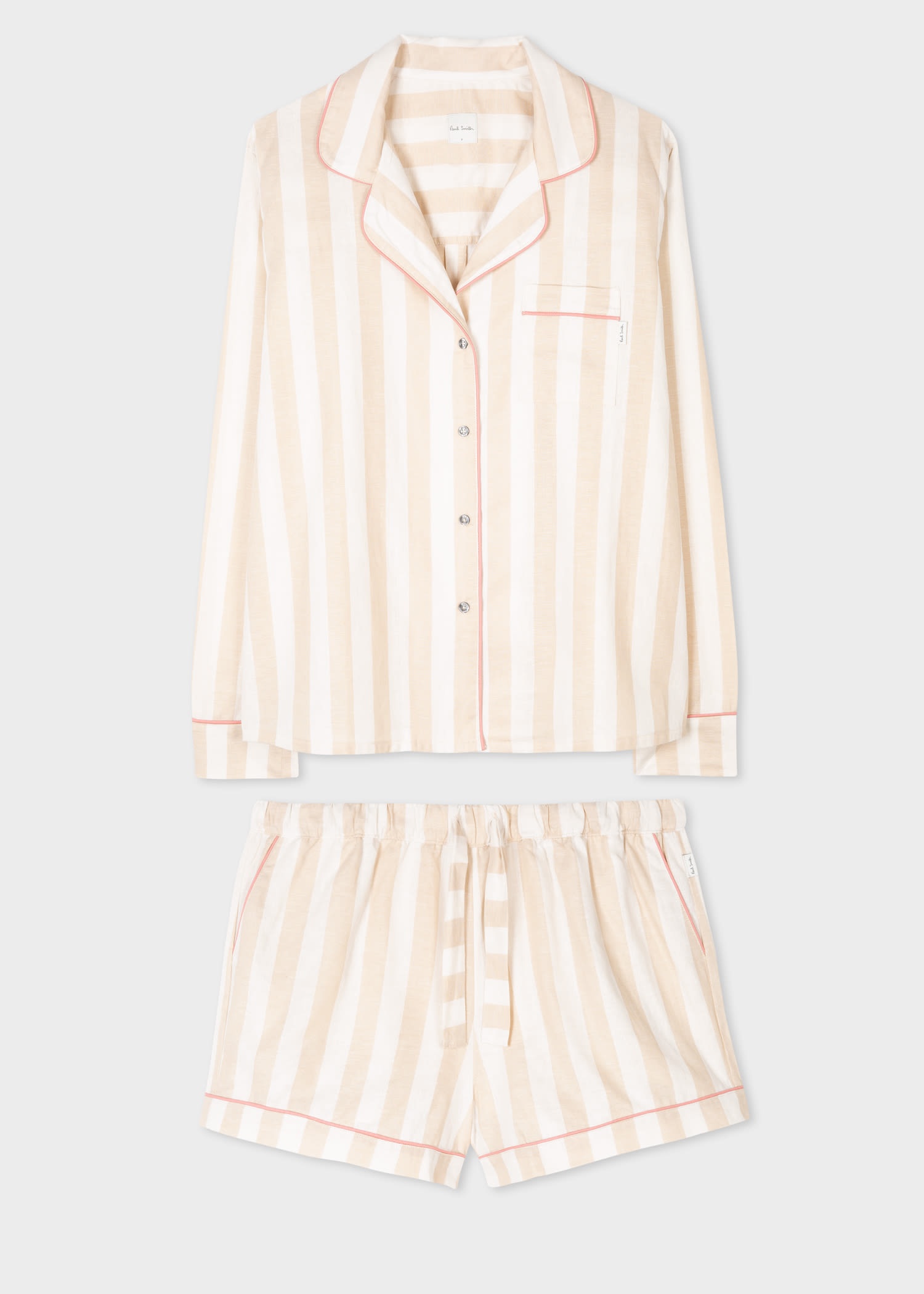 Stripe Pyjama Shorts Set - 1