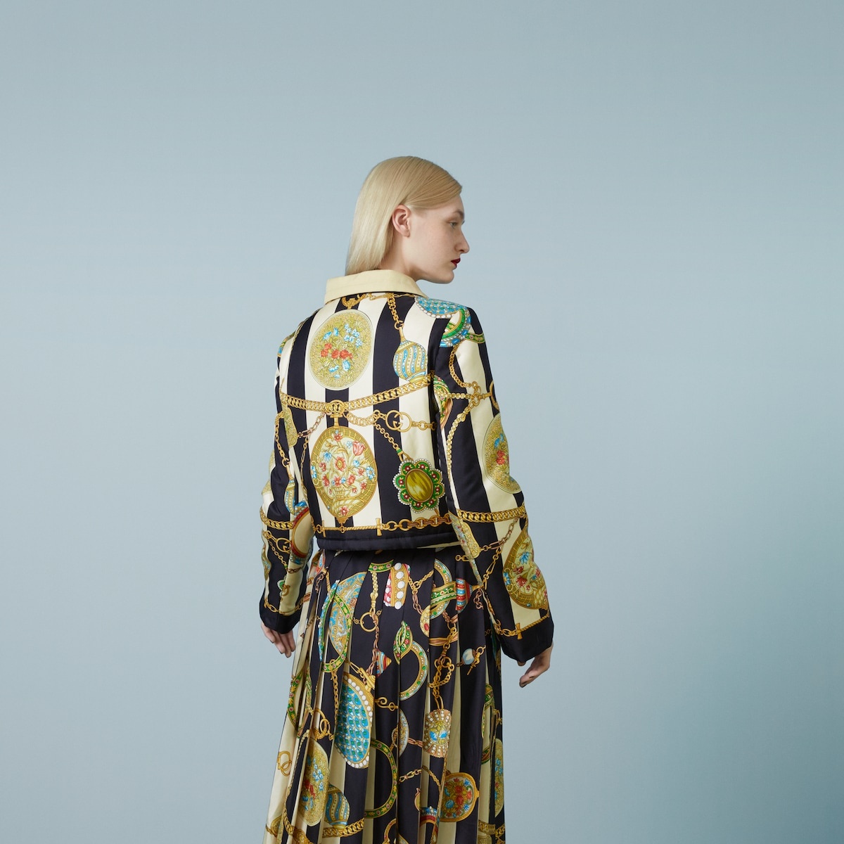 Reversible printed silk jacket - 7