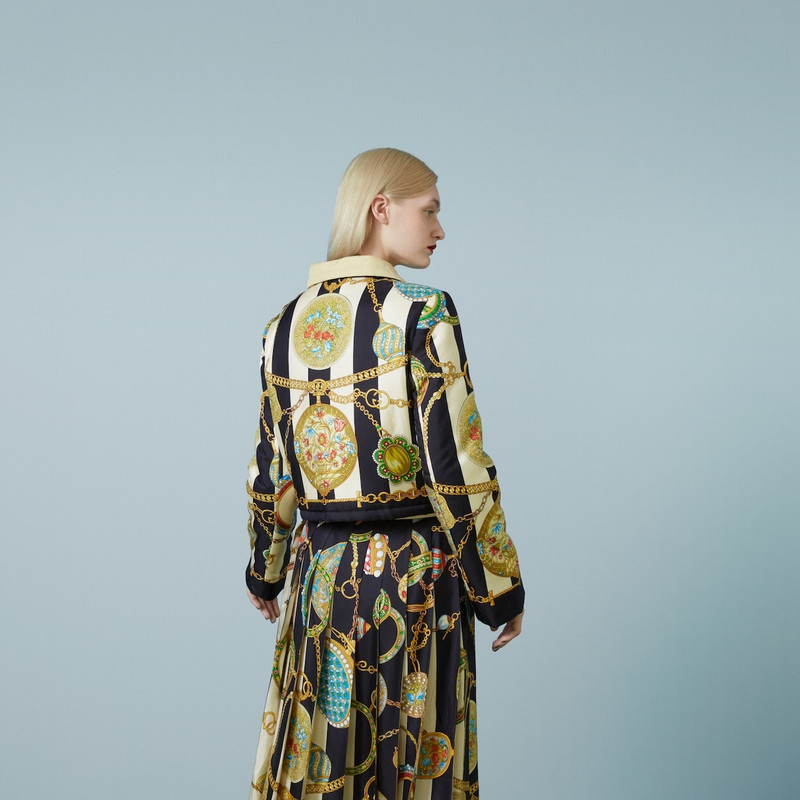 Reversible printed silk jacket 7