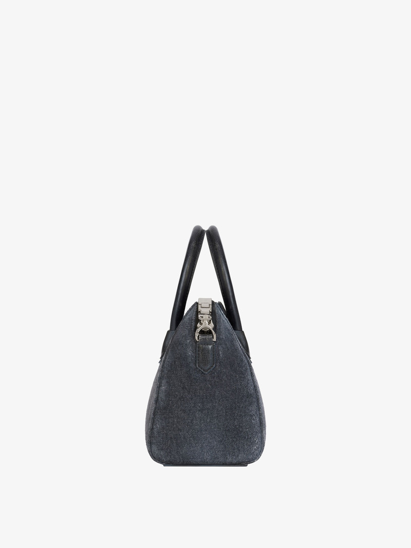 MINI ANTIGONA BAG IN WASHED DENIM 3