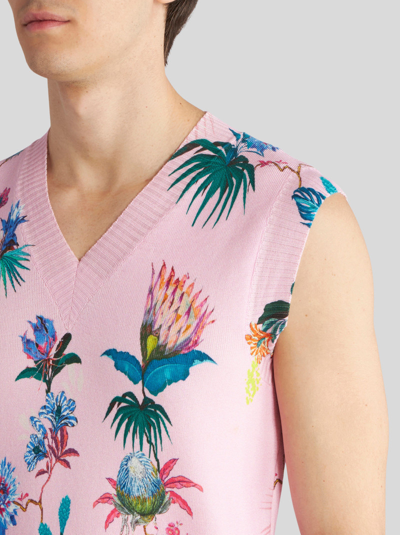 FLORAL JACQUARD KNITTED WAISTCOAT 4