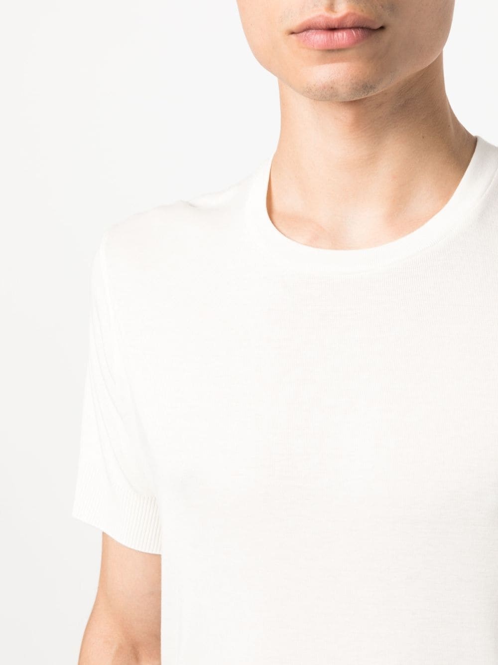 short-sleeve lyocell-cotton T-shirt - 5