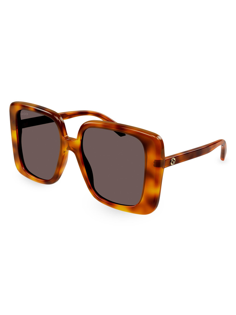 Women's 80S Monocolor 55MM Butterfly Sunglasses - Havana 1