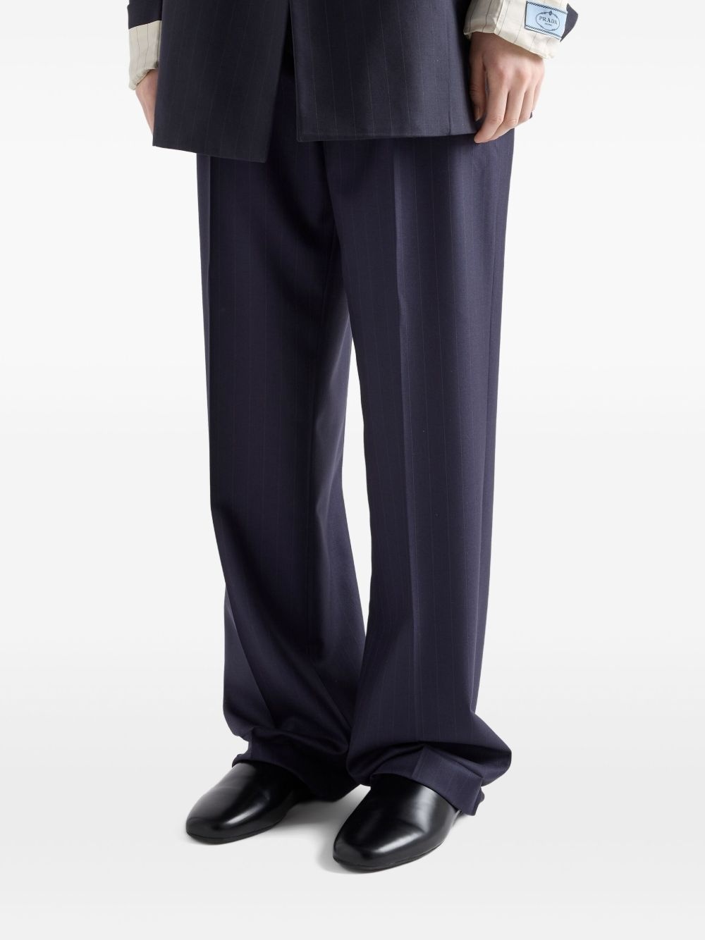 wool pinstripe pants - 4