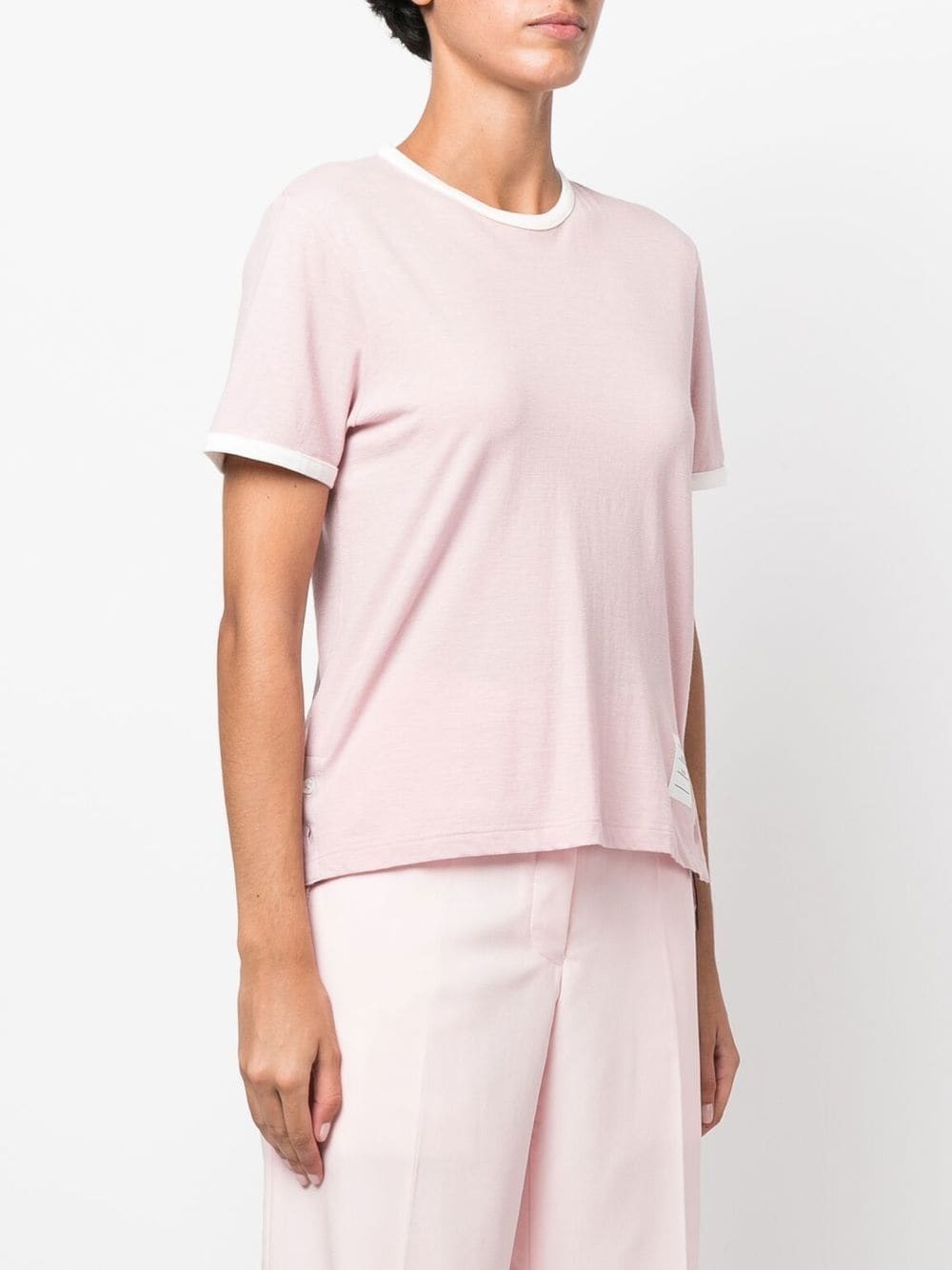 contrast-trim T-shirt - 3