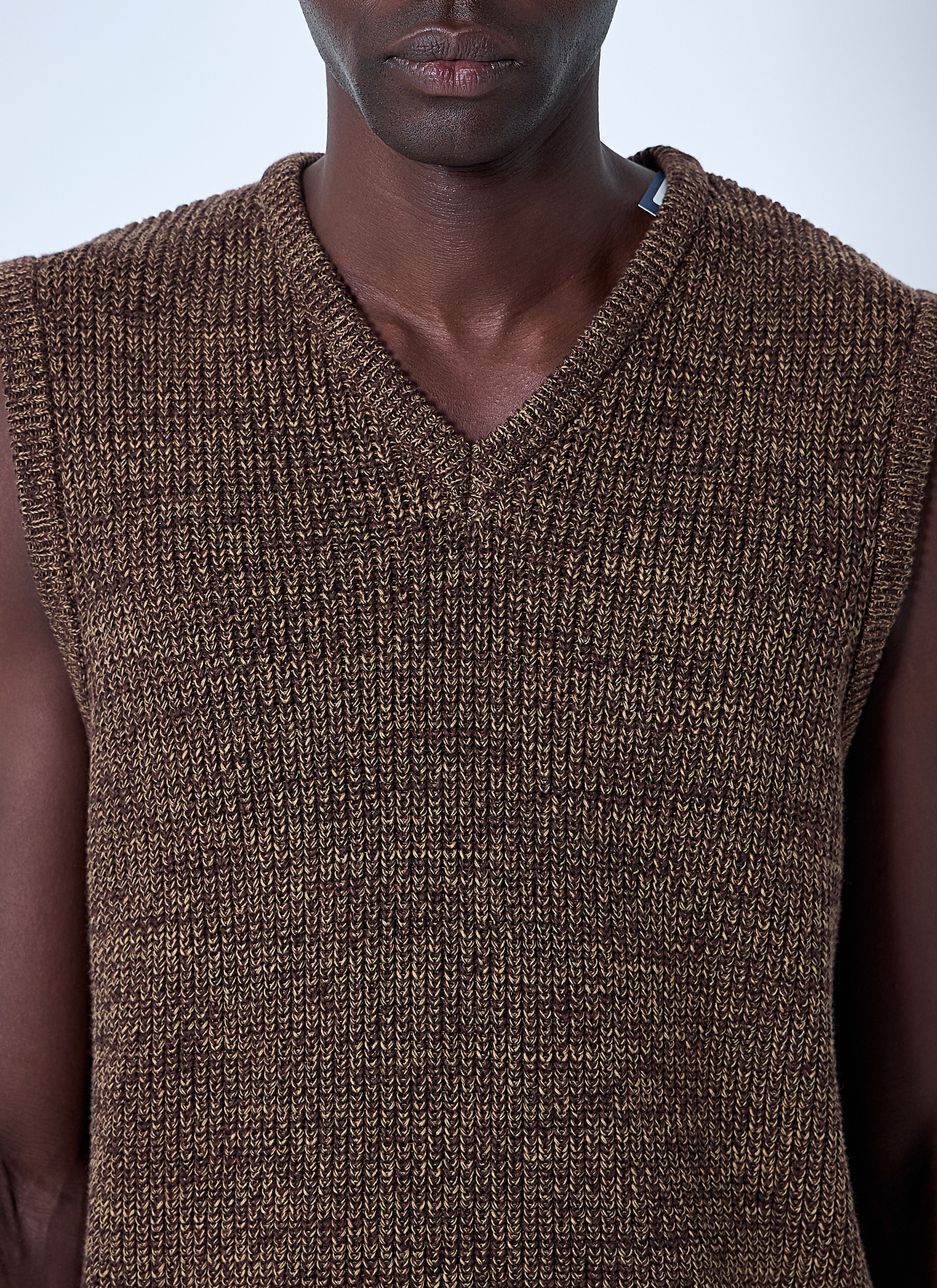 Twisted Yarn Sweater Vest - 5