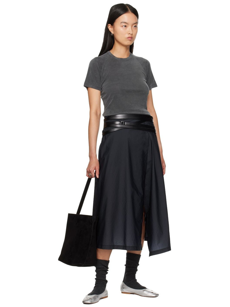 mfpen Navy Wrap Midi Skirt outlook