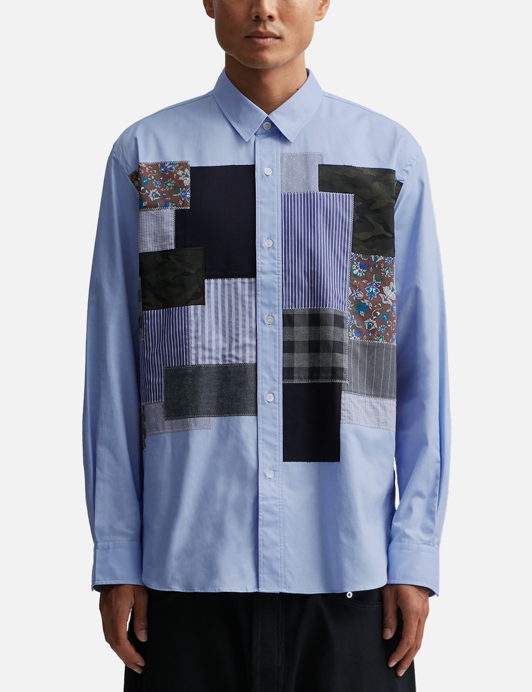 PATCHWORK LONG SLEEVE SHIRT - 3