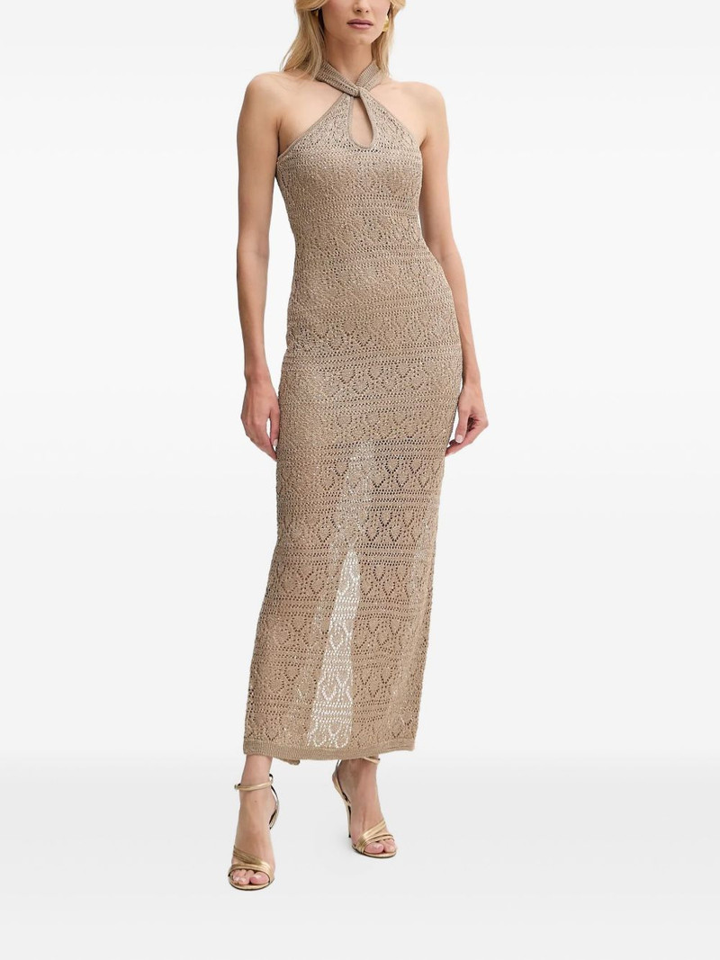 GUESS USA halterneck knitted maxi dress outlook