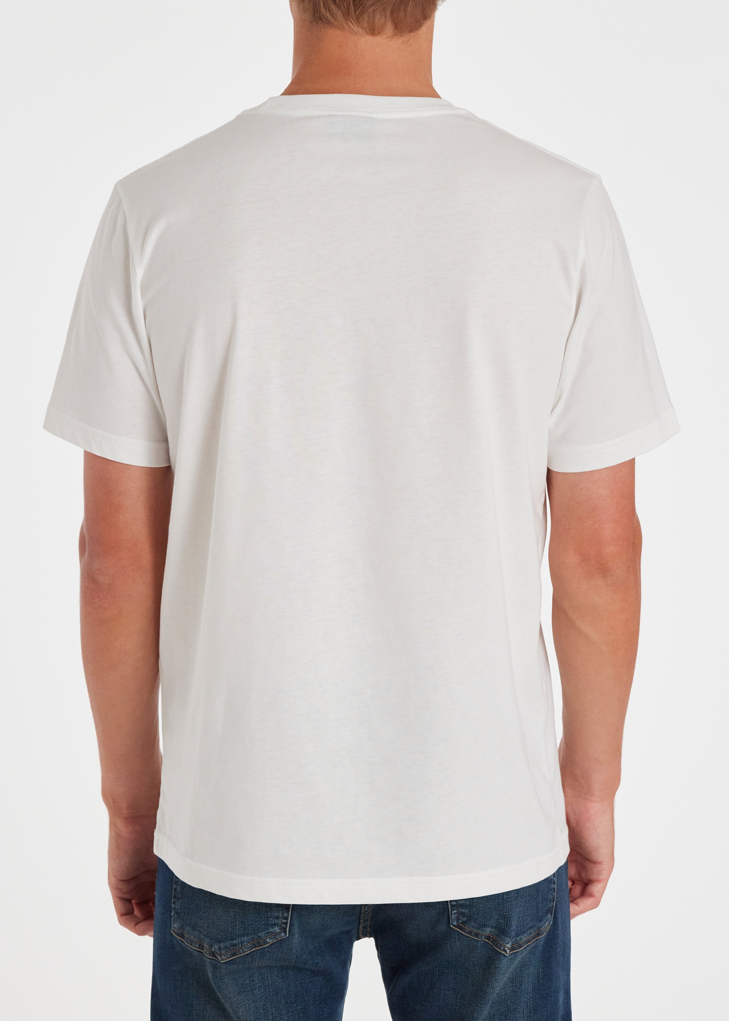 White 'Cycling Caps' Cotton T-Shirt - 3