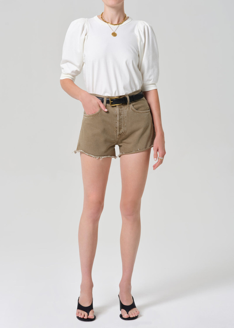 Pia Pleated Sleeve Tee In Pashmina 1