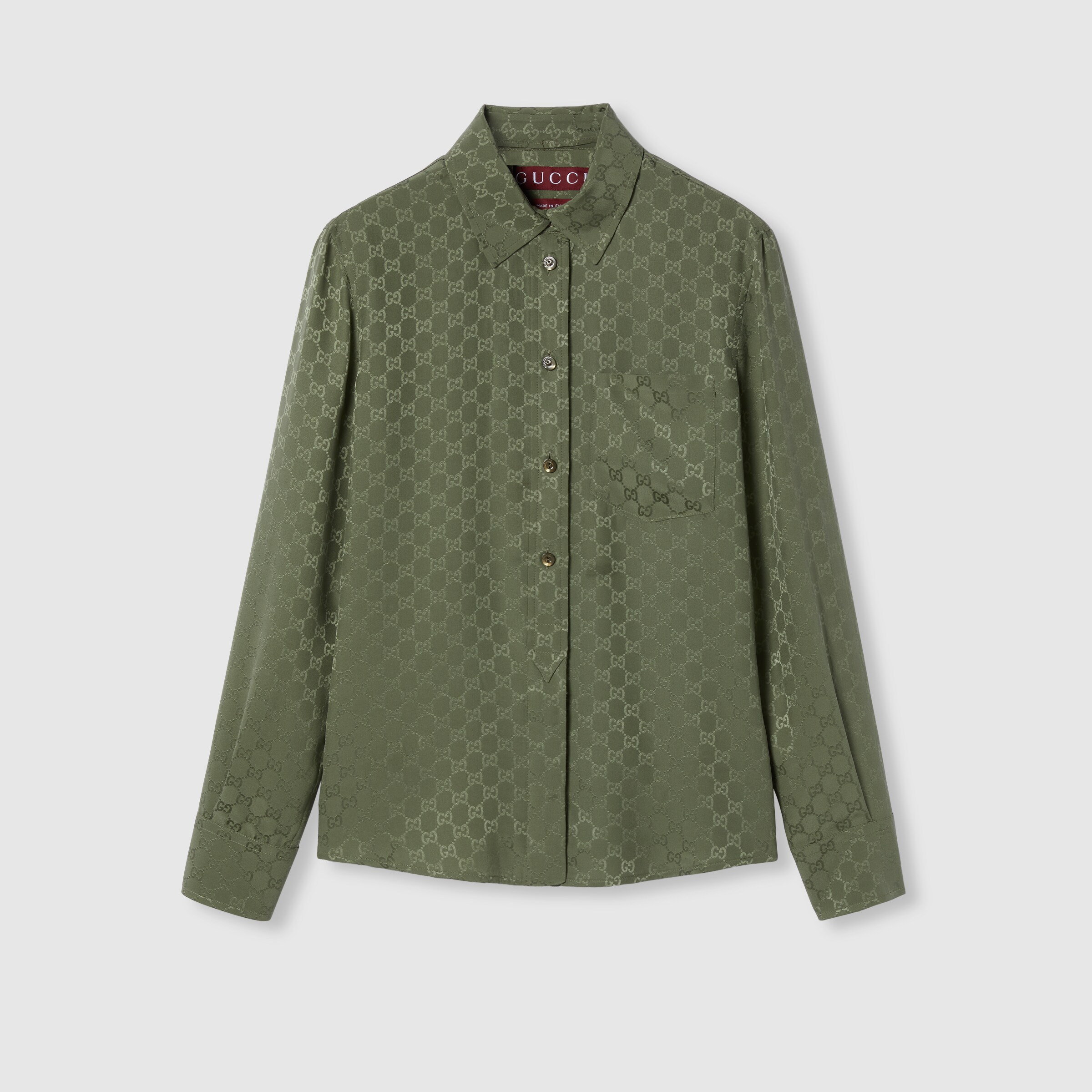 GG silk jacquard shirt - 7