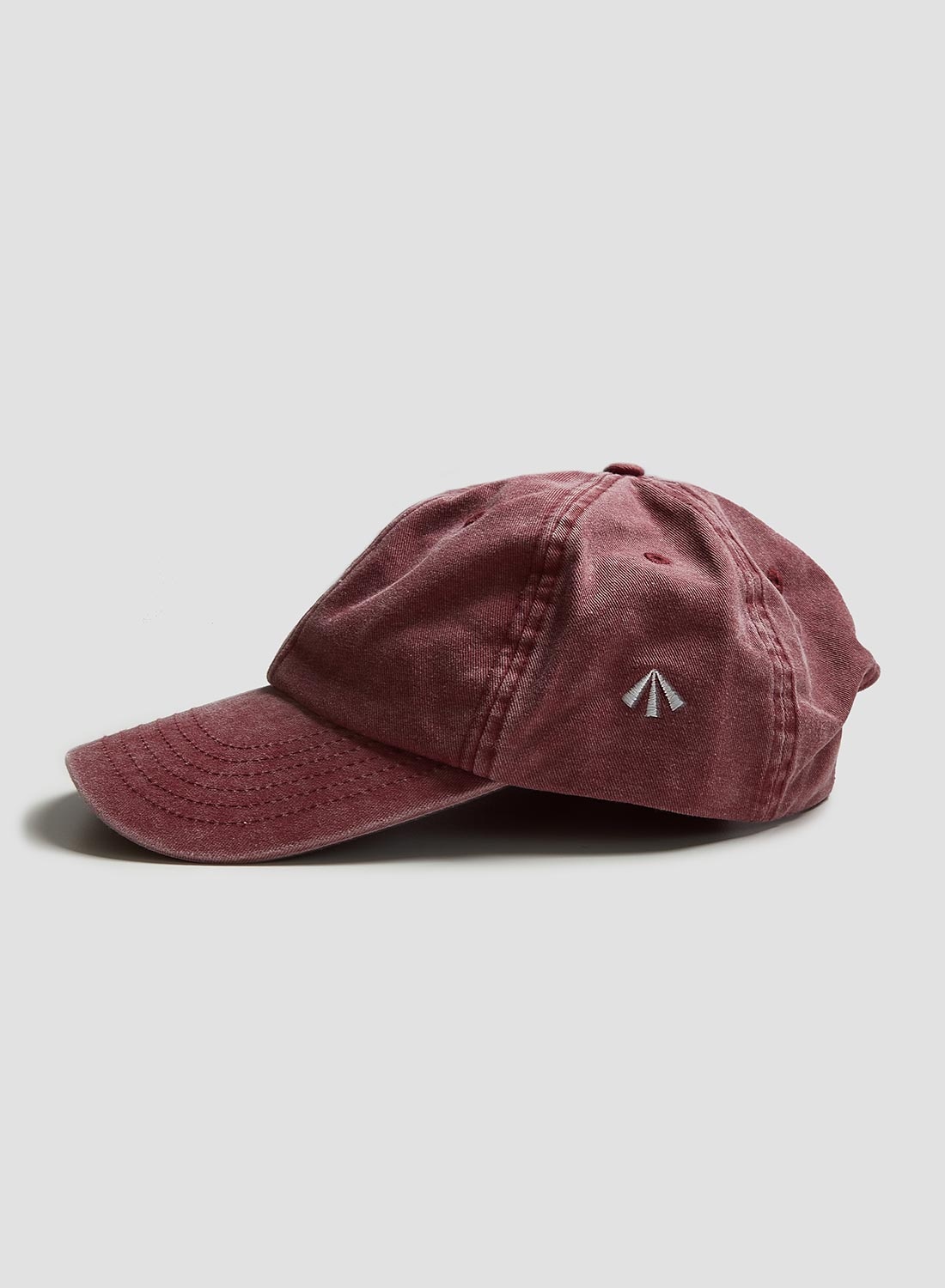 Vintage 6 Panel Cap in Washed Burgundy - 1