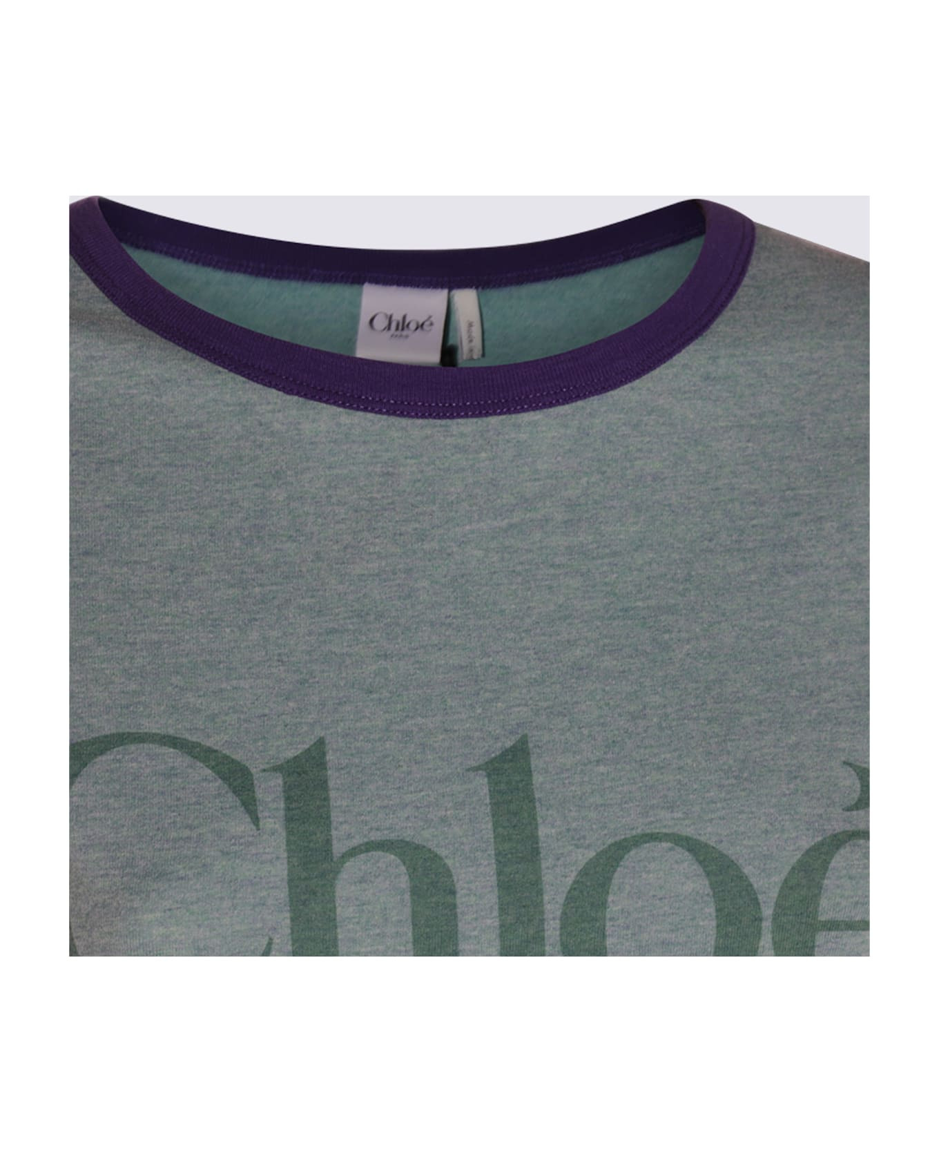 Green And Purple Cotton T-shirt - 3
