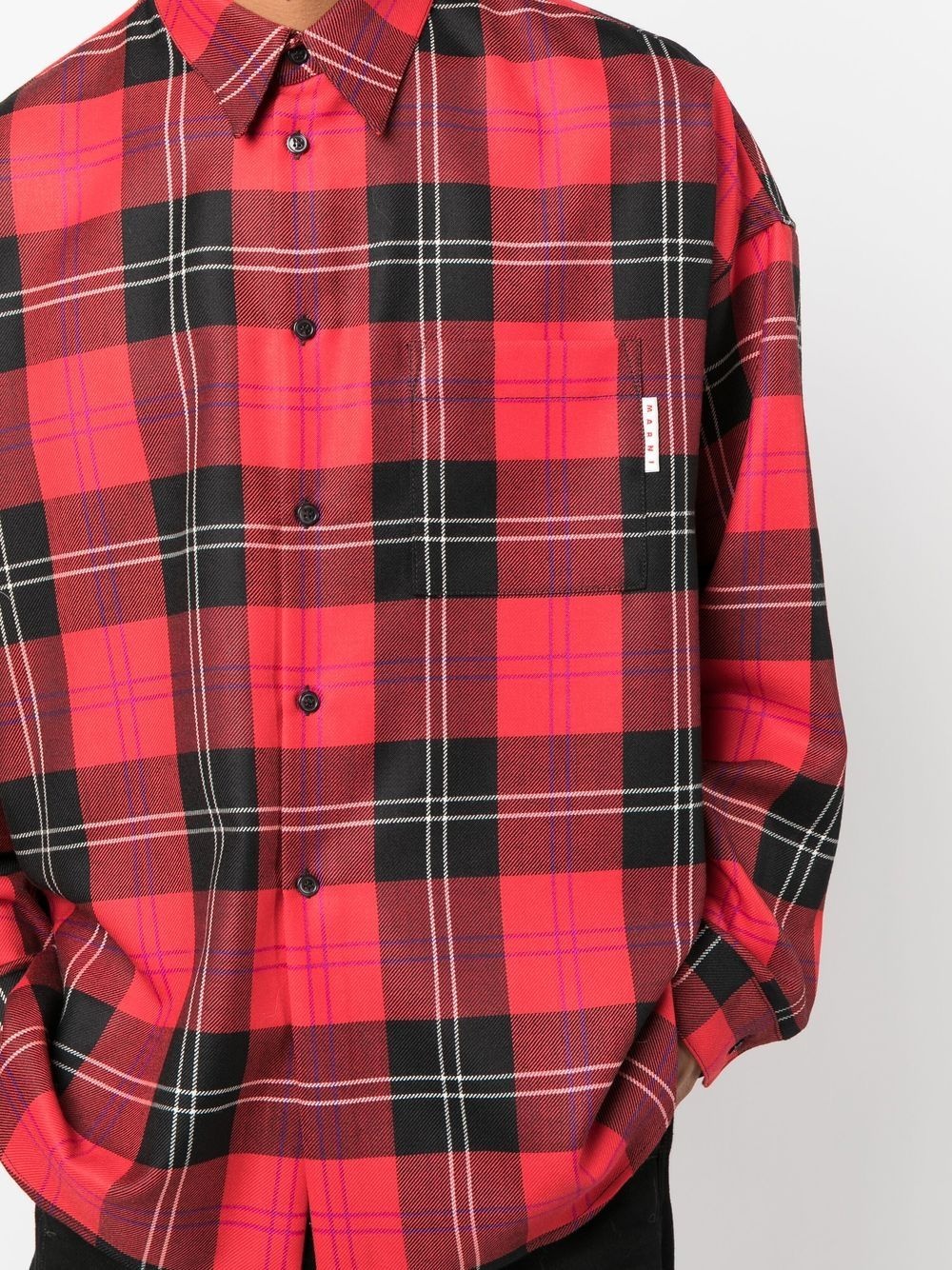 tartan button-down shirt - 5