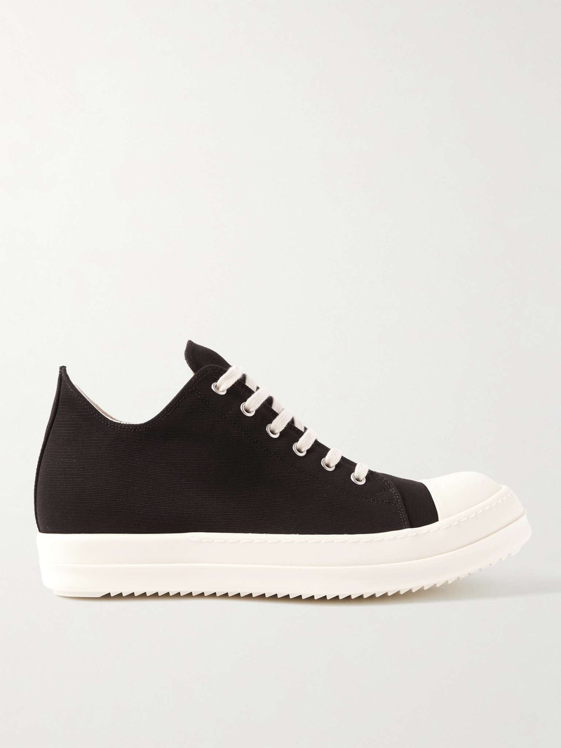 Rubber-Trimmed Twill Sneakers - 1