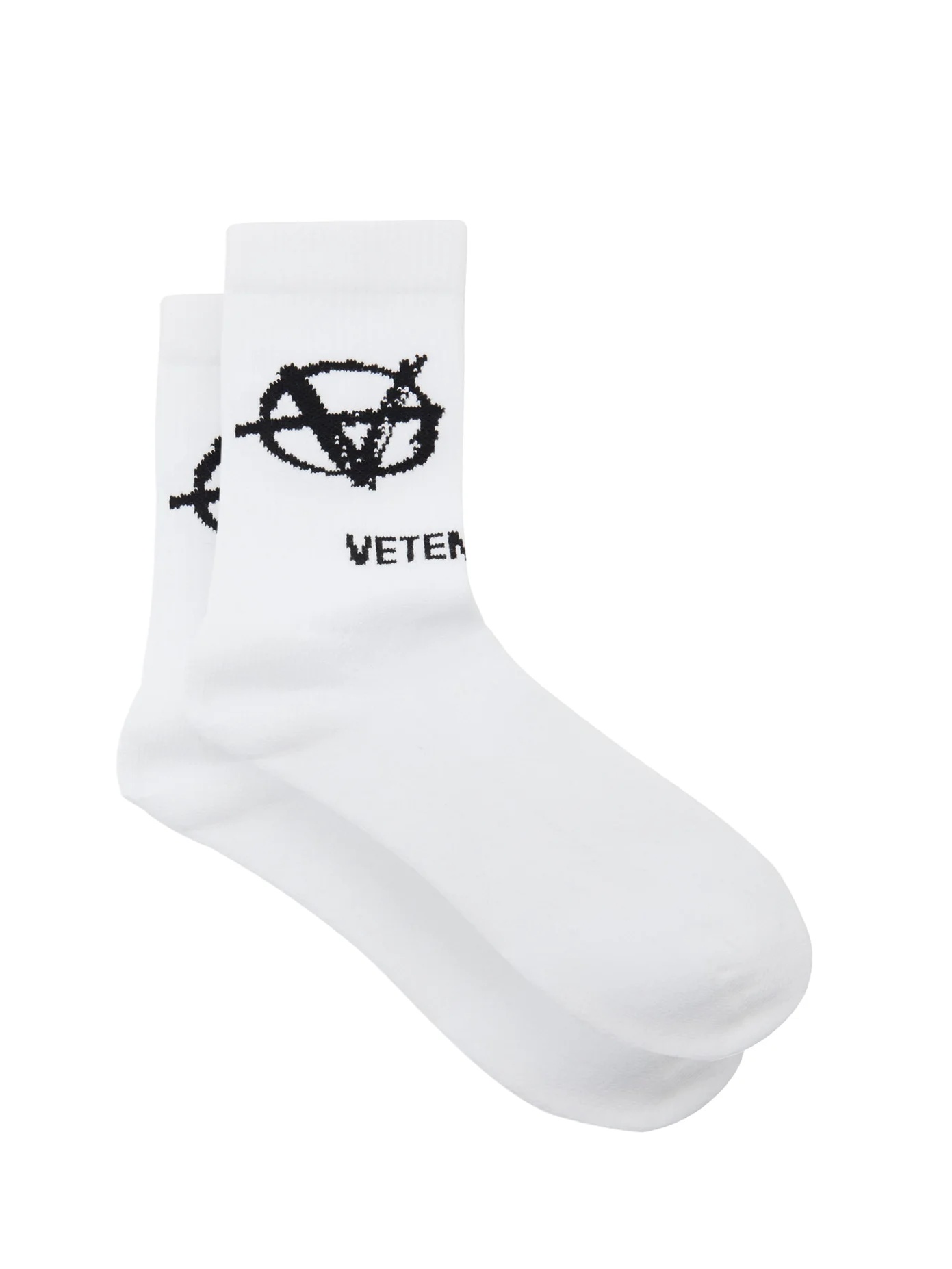 Anarchy-jacquard cotton-blend knit socks - 1