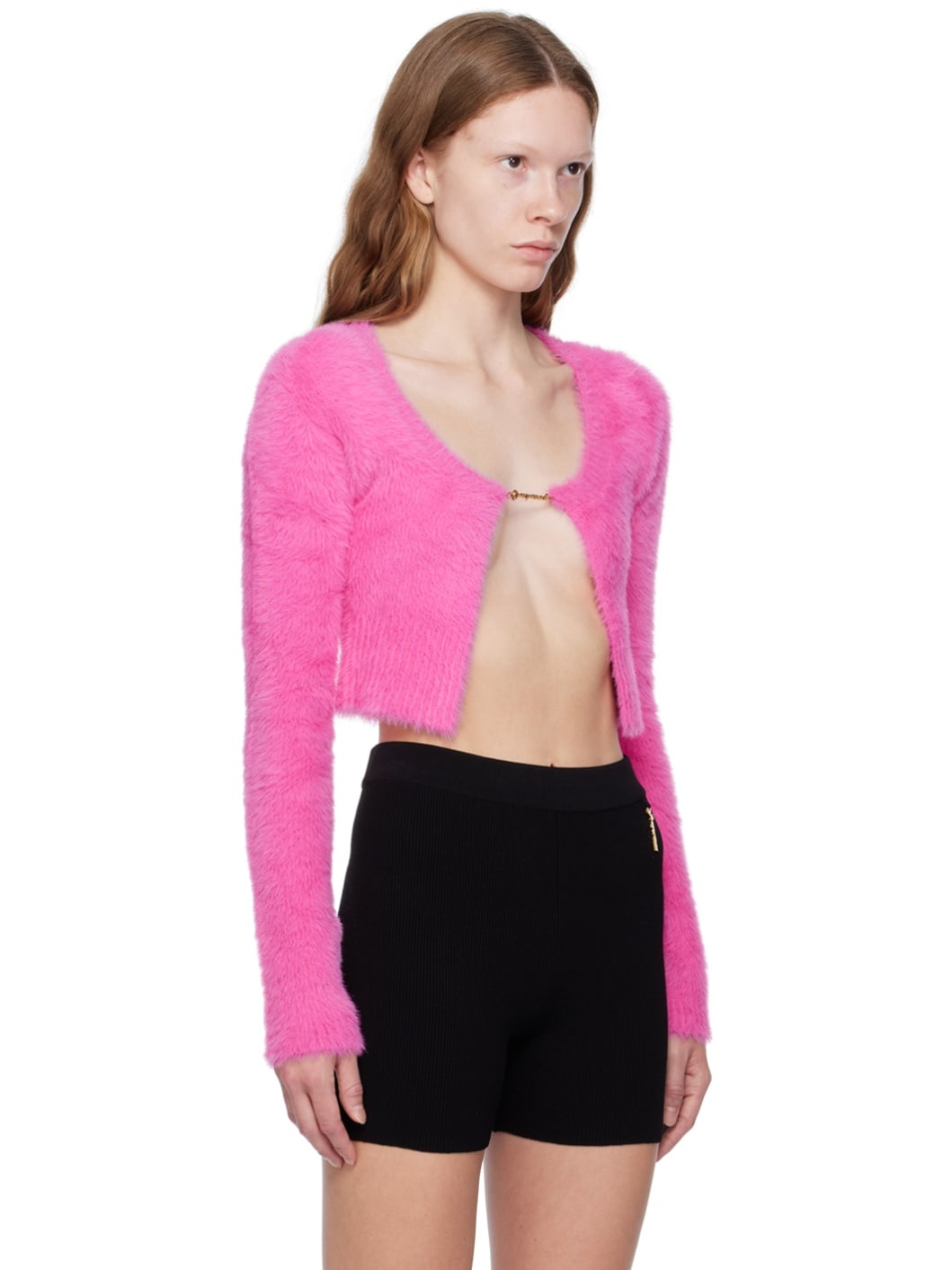 Pink Le Papier 'La Maille Neve Manches Longues' Cardigan - 2