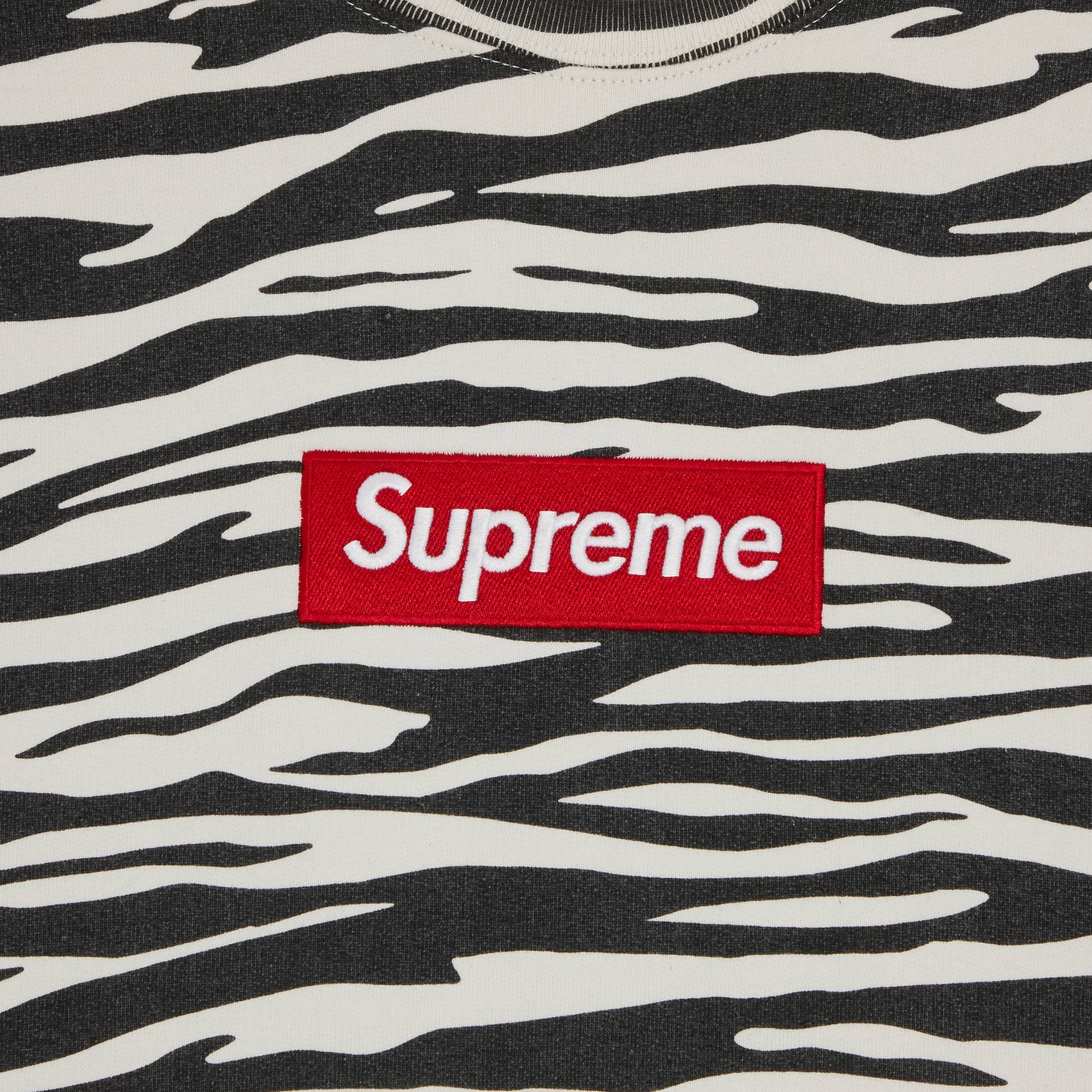 Supreme Box Logo Crewneck 'Zebra' - 3