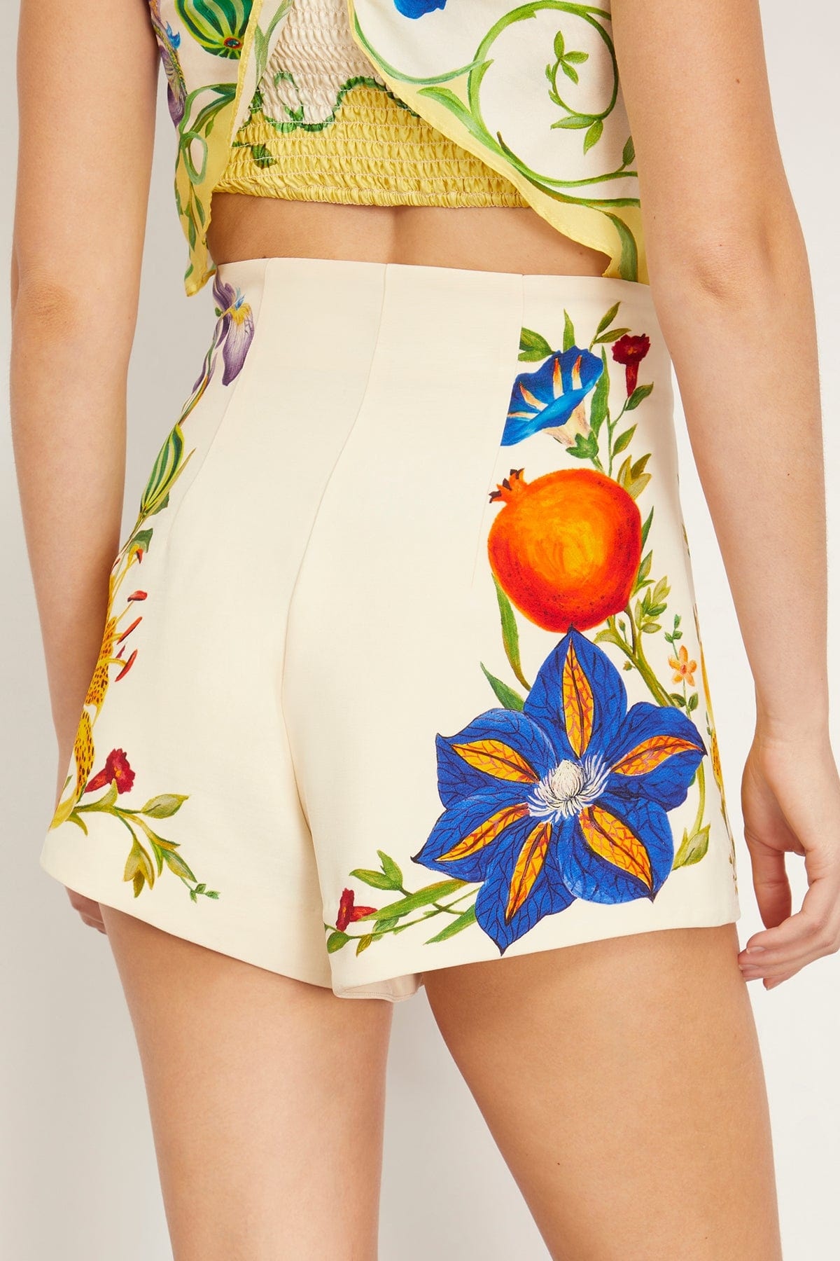 Flores High Waisted Short in Multi - 4