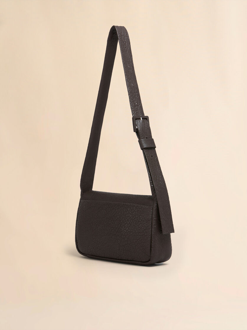 BROWN NAPPA MEDIUM TRUNKAROO SOFT BAG - 2