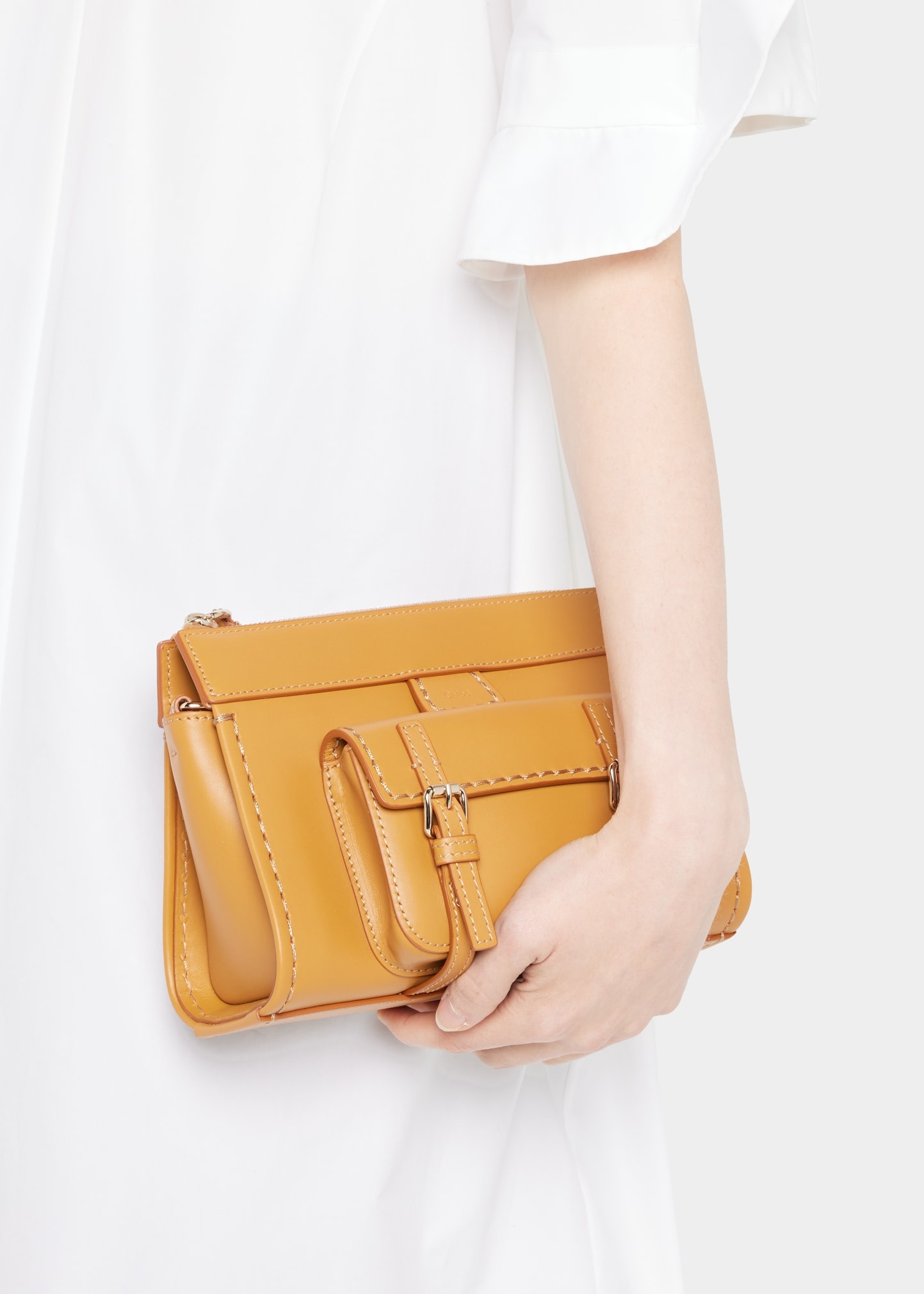 Edith Zip Leather Shoulder Bag - 2