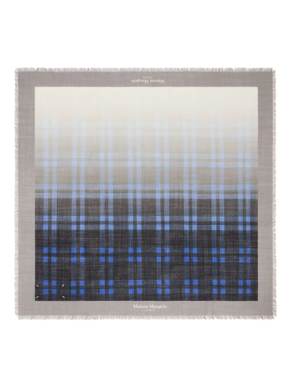 checked frayed neckerchief - 1