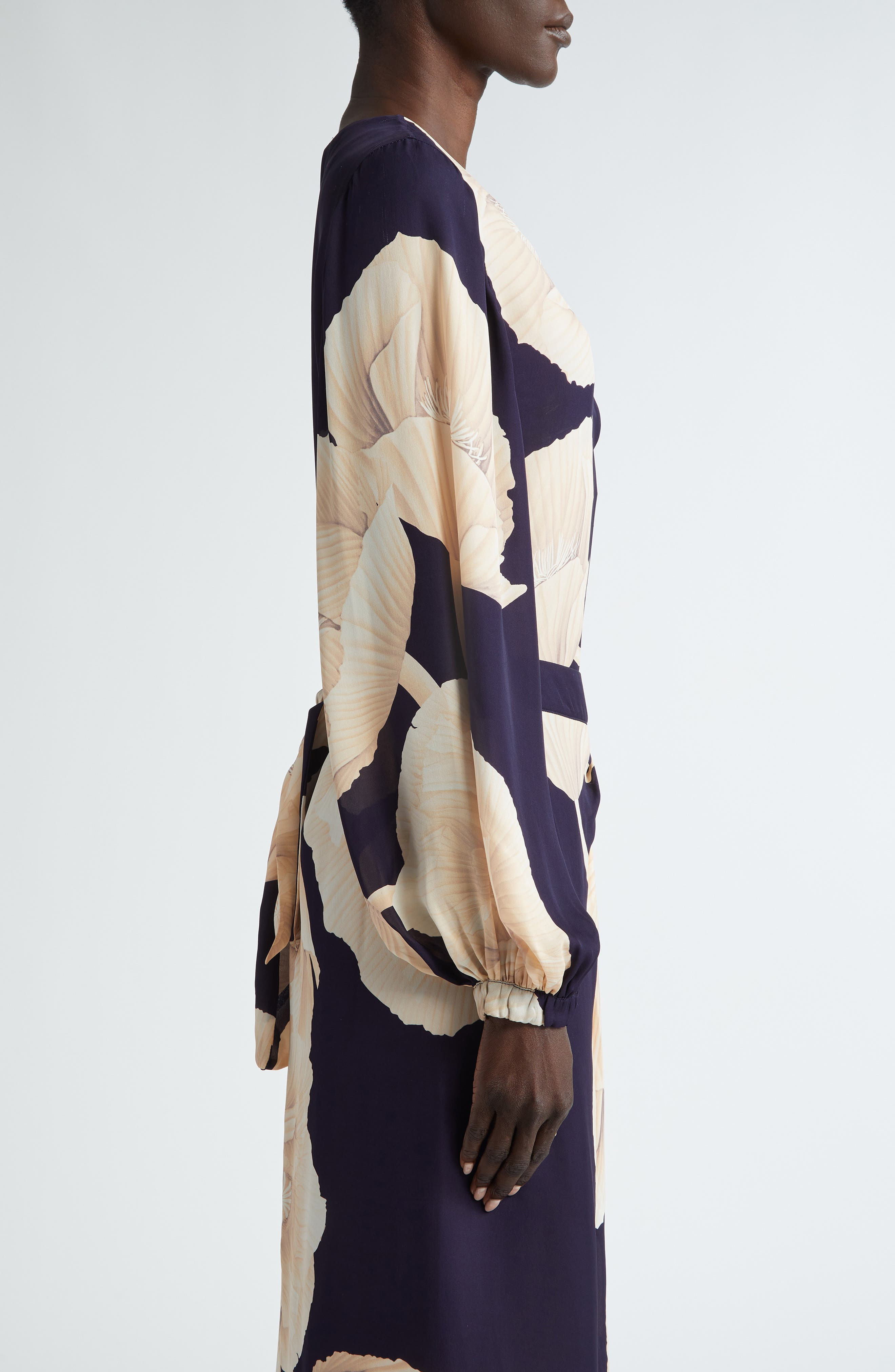 Johanna Ortiz Gotas Florales Silk Top in Opium Florals/Navy/Ecru at Nordstrom - 4