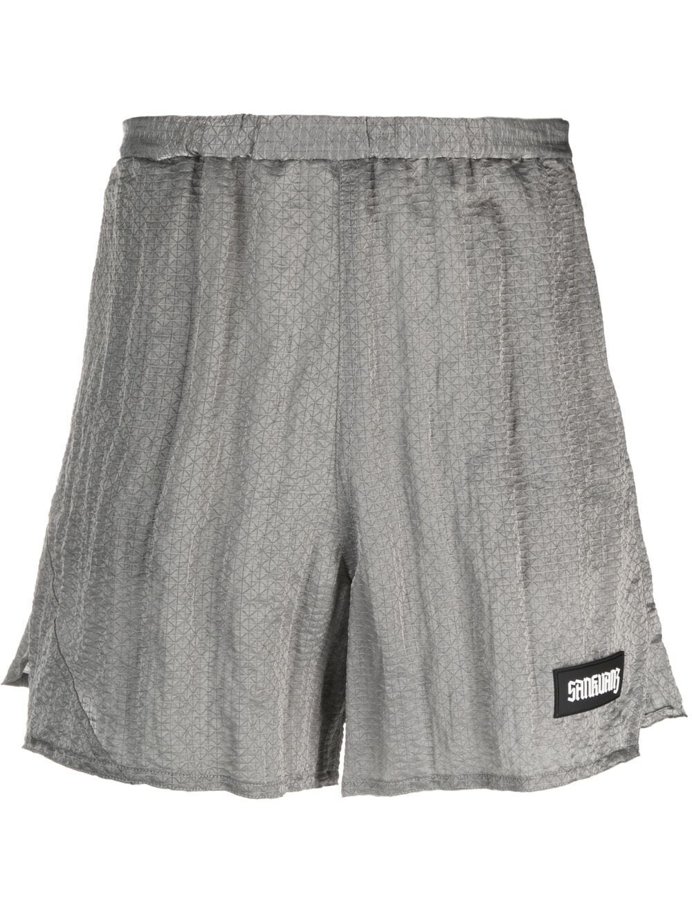 geometric-patterned track shorts - 1