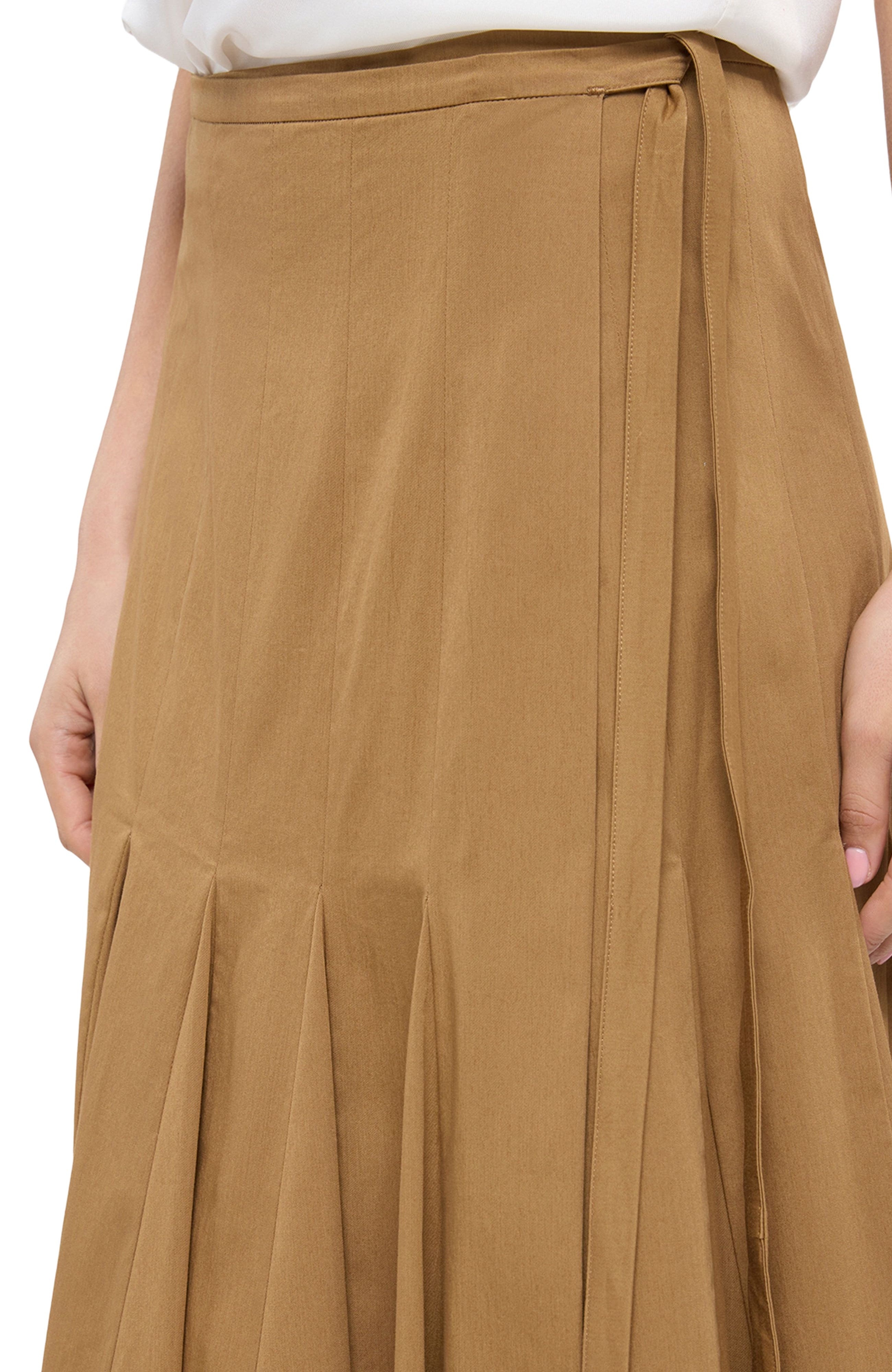 Another Tomorrow Panel Wrap Skirt in Toffee at Nordstrom - 4