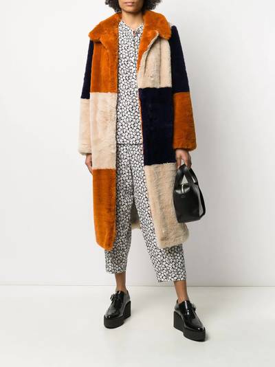 Stella McCartney Fur Free Fur panelled coat outlook