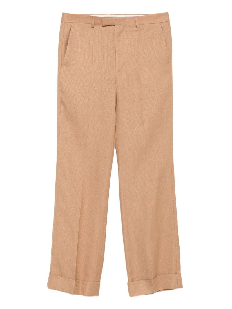 cuffed-hem tailored trousers 1
