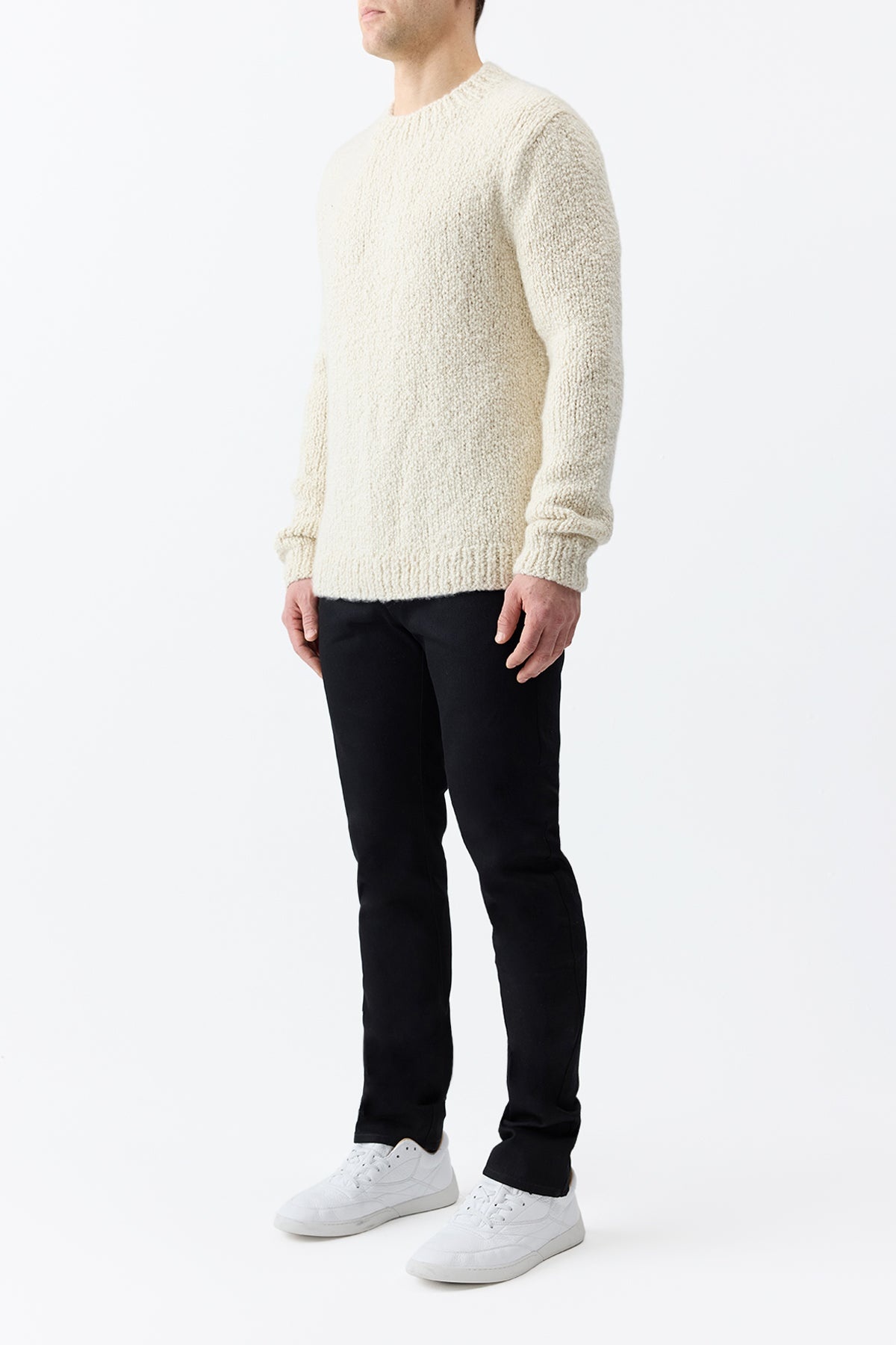 Antiope Knit Sweater in Ivory Cashmere - 4
