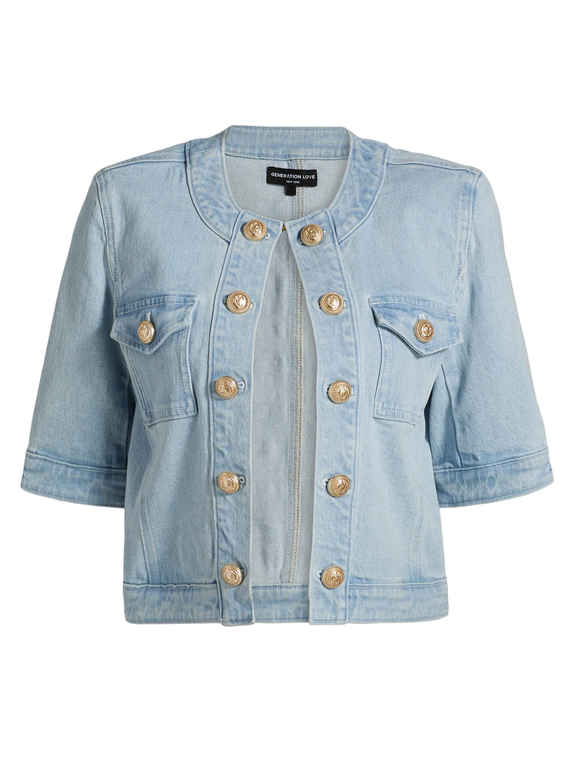 Women's Devika Denim Jacket - Sky Blue - 1