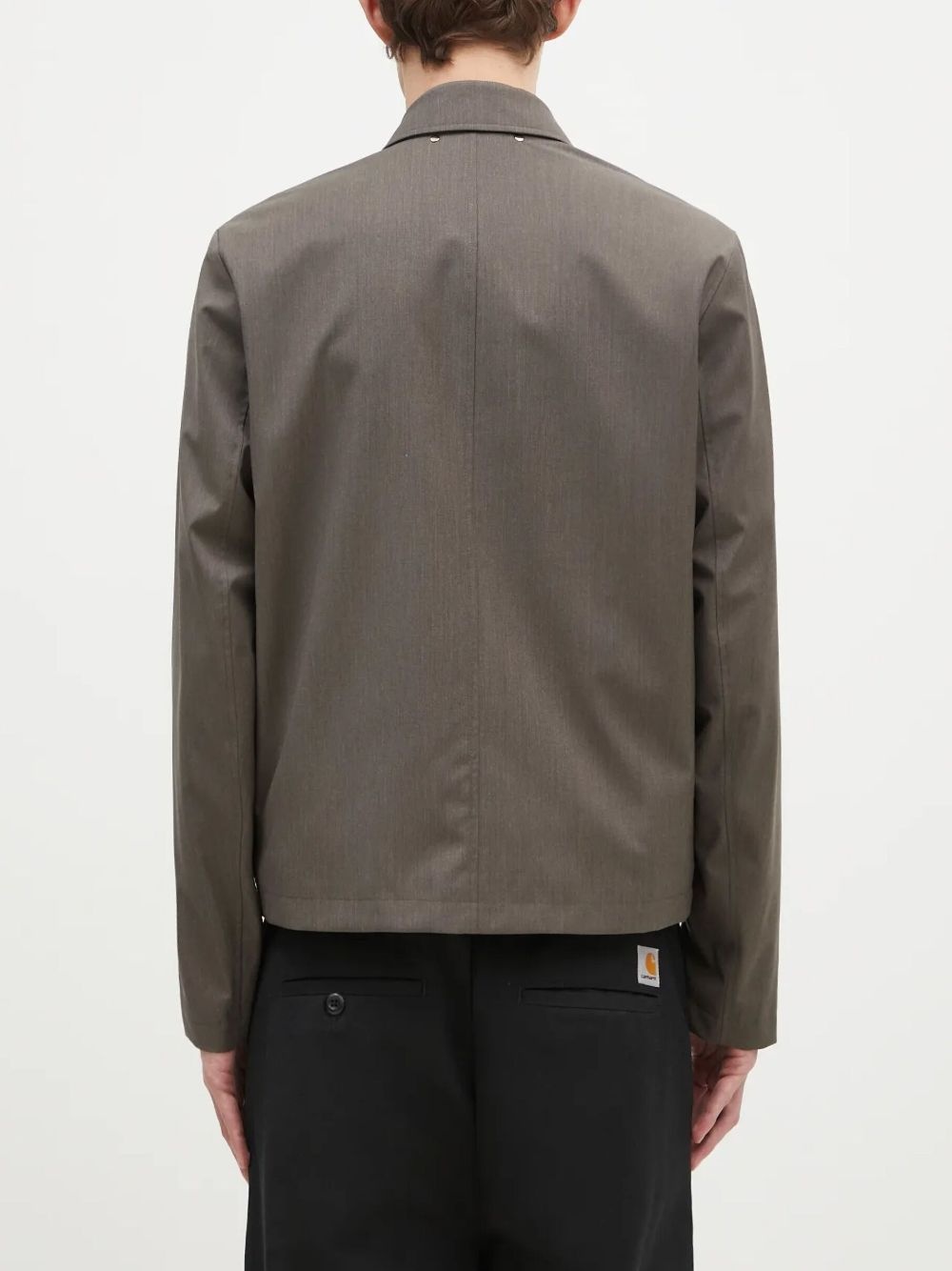 zip-fastening pocket shirt jacket - 3