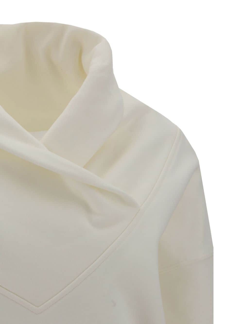 draped-detail cowl-neck sweatshirt - 3