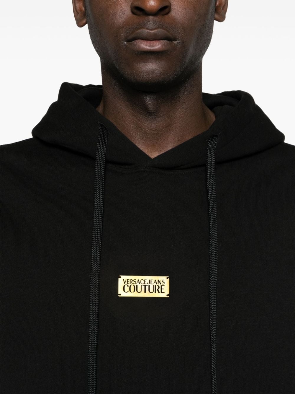 logo-plaque cotton hoodie - 5