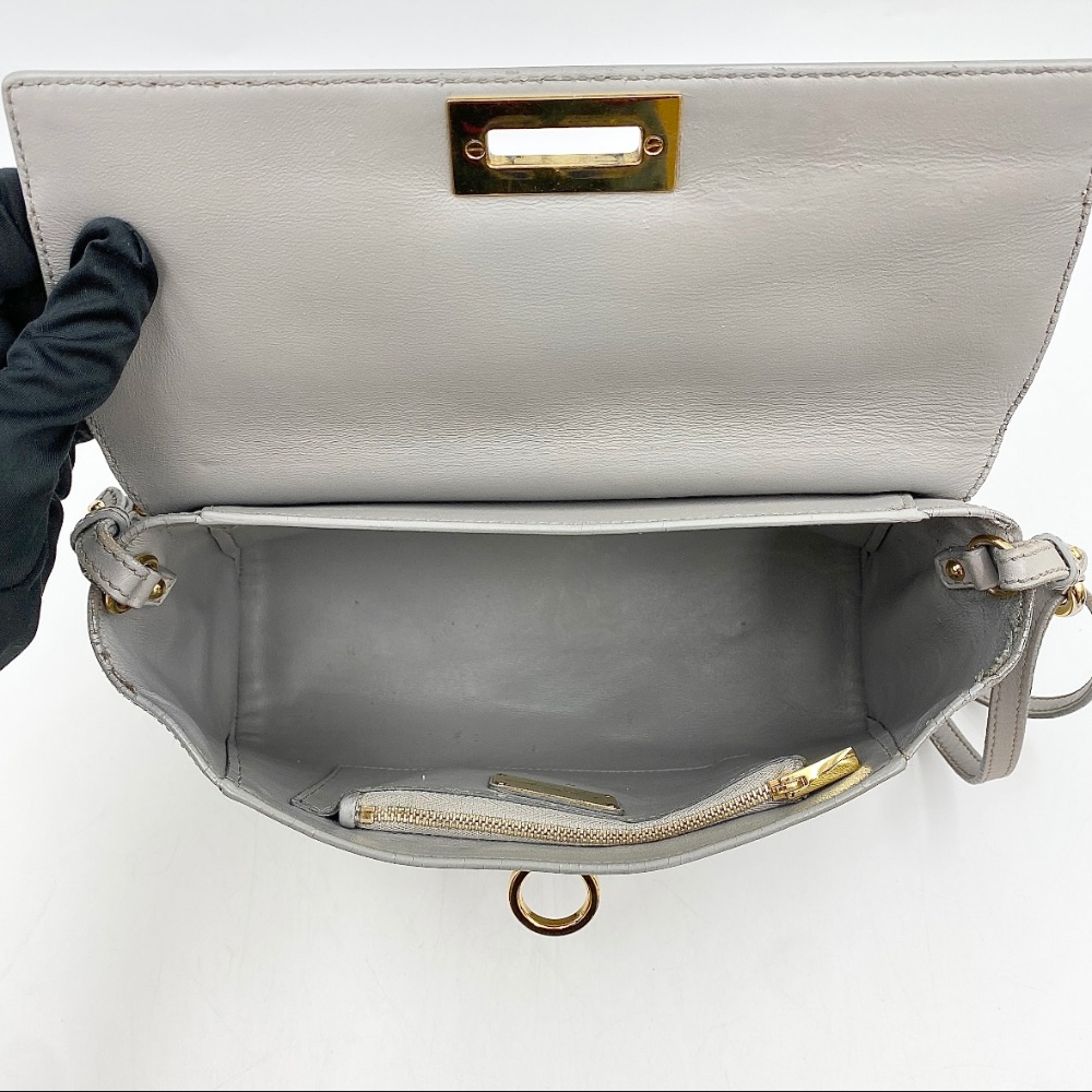 Ferragamo Grey Gancini Crossbody Bag - 8