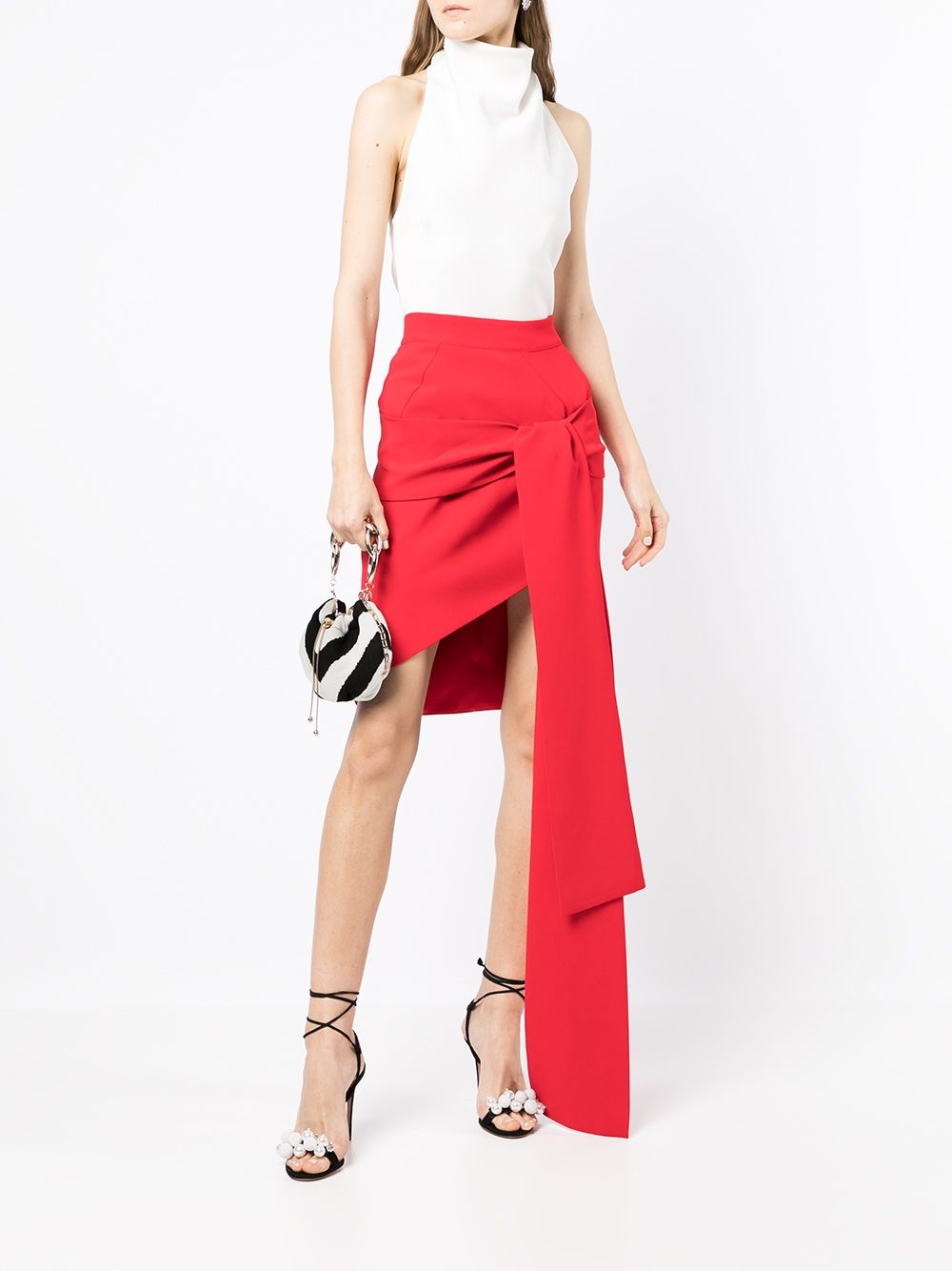 tied-front pencil skirt - 2