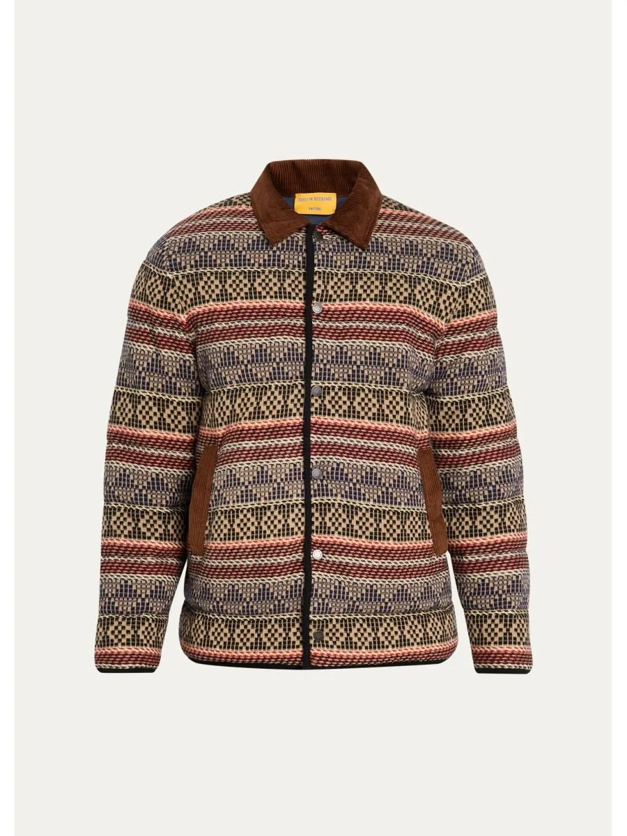 Men's Fair Isle-Inspired Wool-Cashmere Jacket - 1