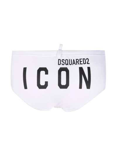 DSQUARED2 logo-print swim trunks outlook