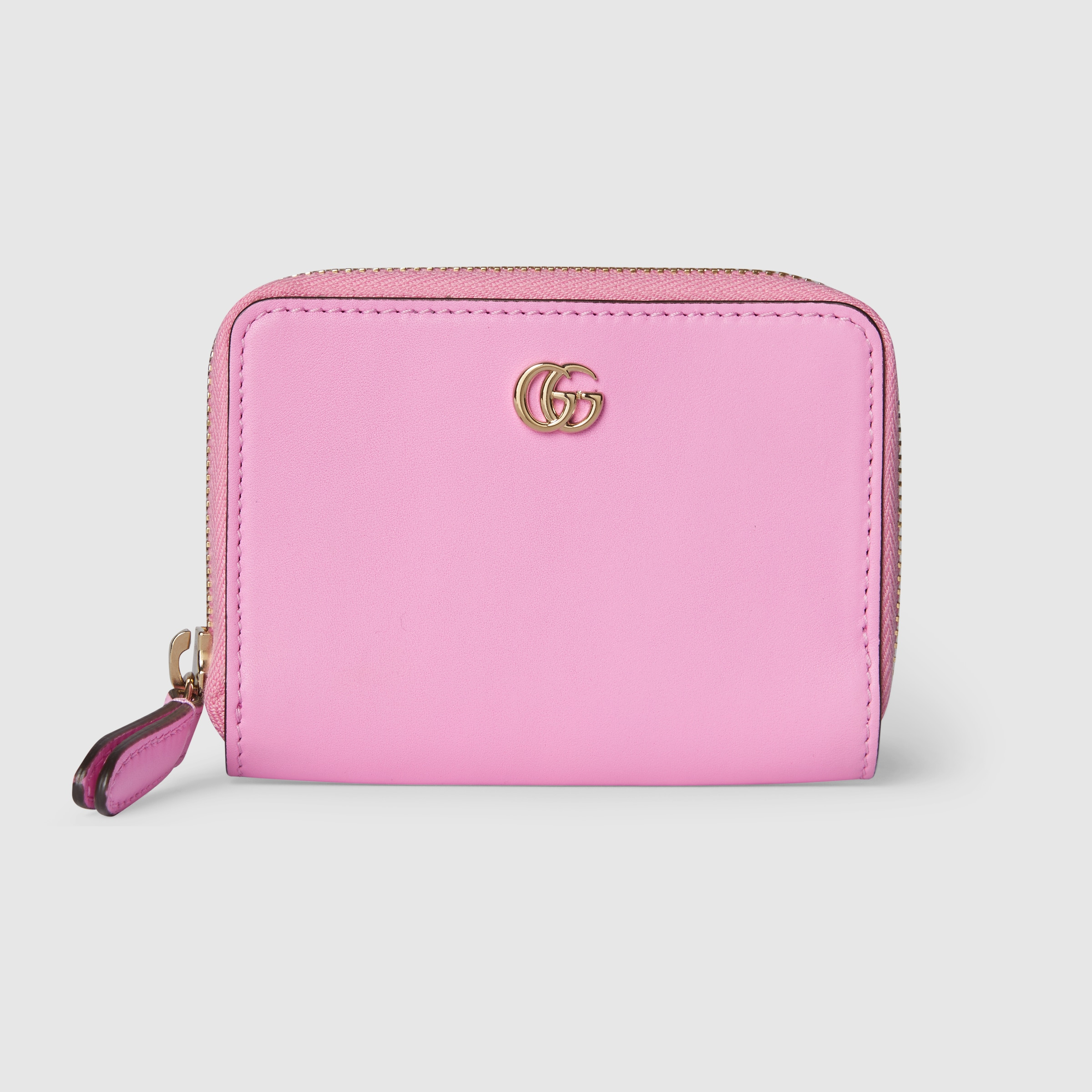 GG Marmont mini zip wallet with Flora - 1