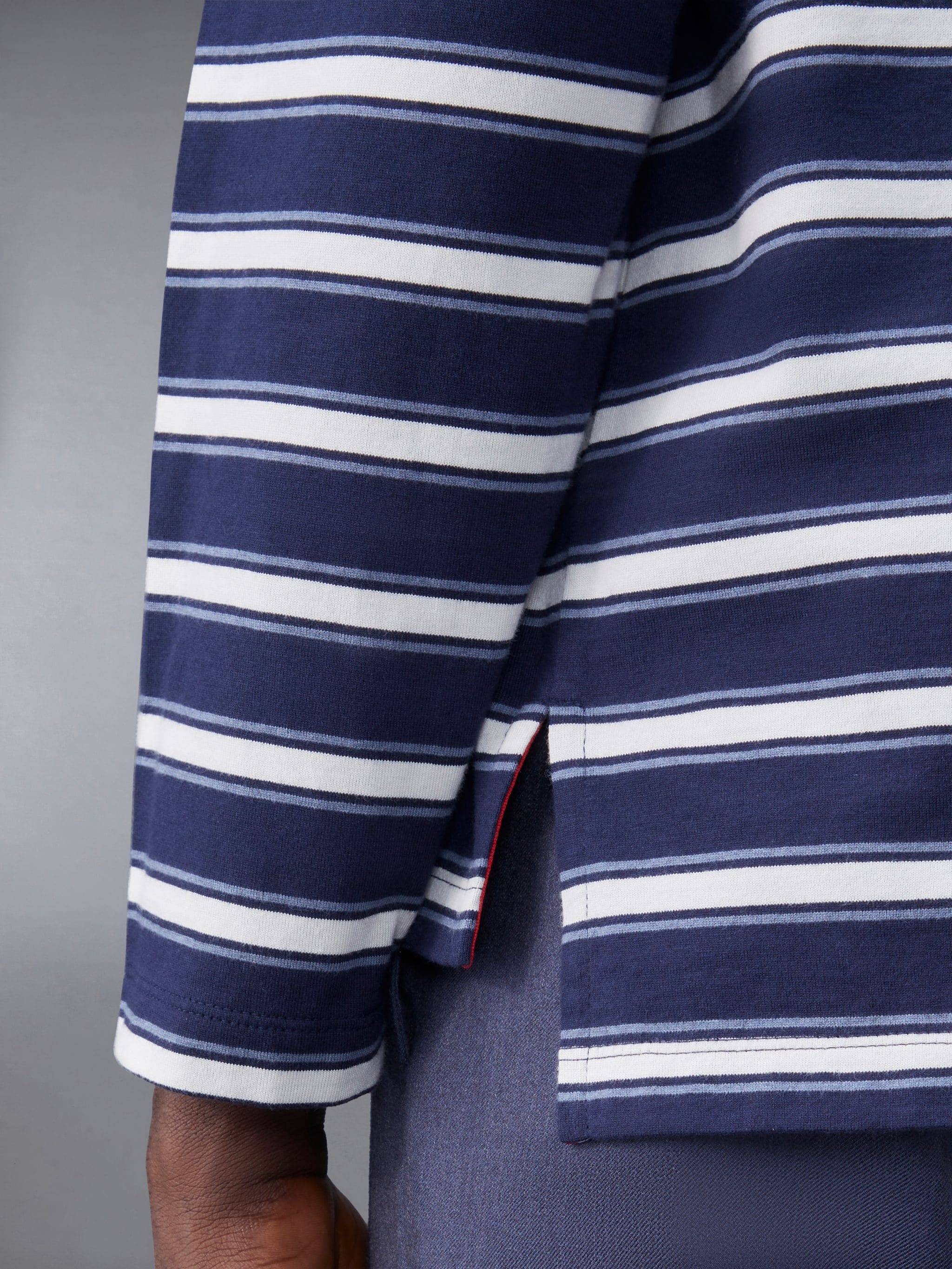 Stripe Jersey Oversized Long Sleeve Tee - 6