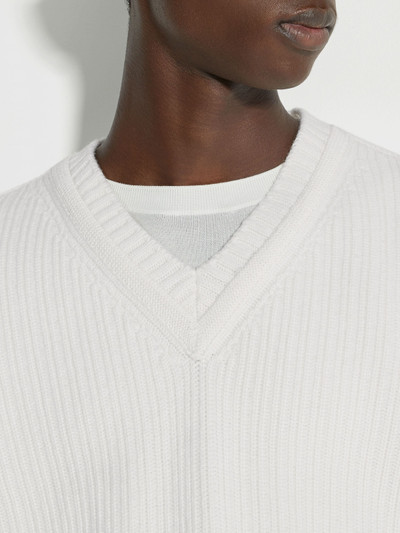 ZEGNA WHITE CASHMERE AND COTTON VEST outlook
