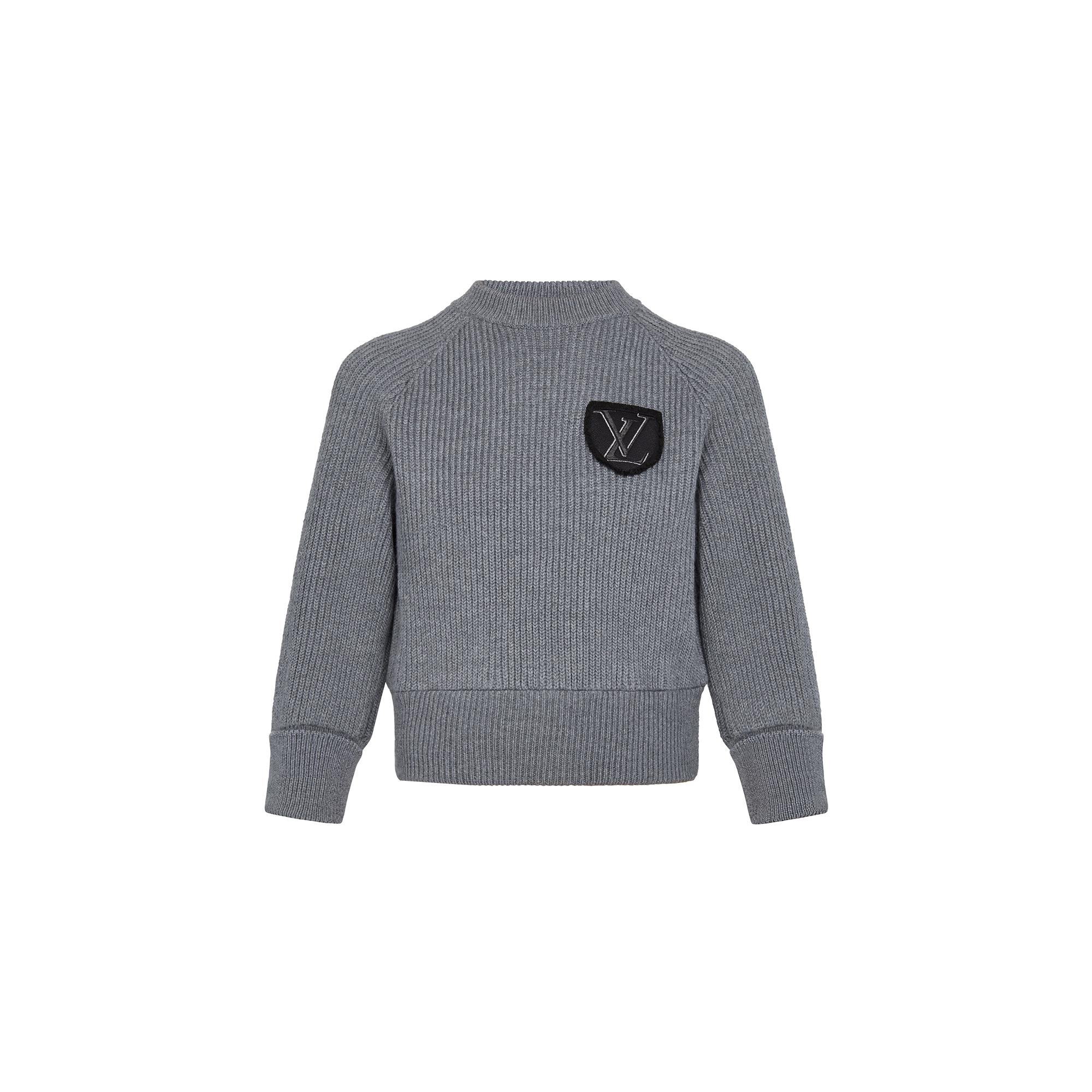 Lv Patch Wool-Knit Sweater - 1