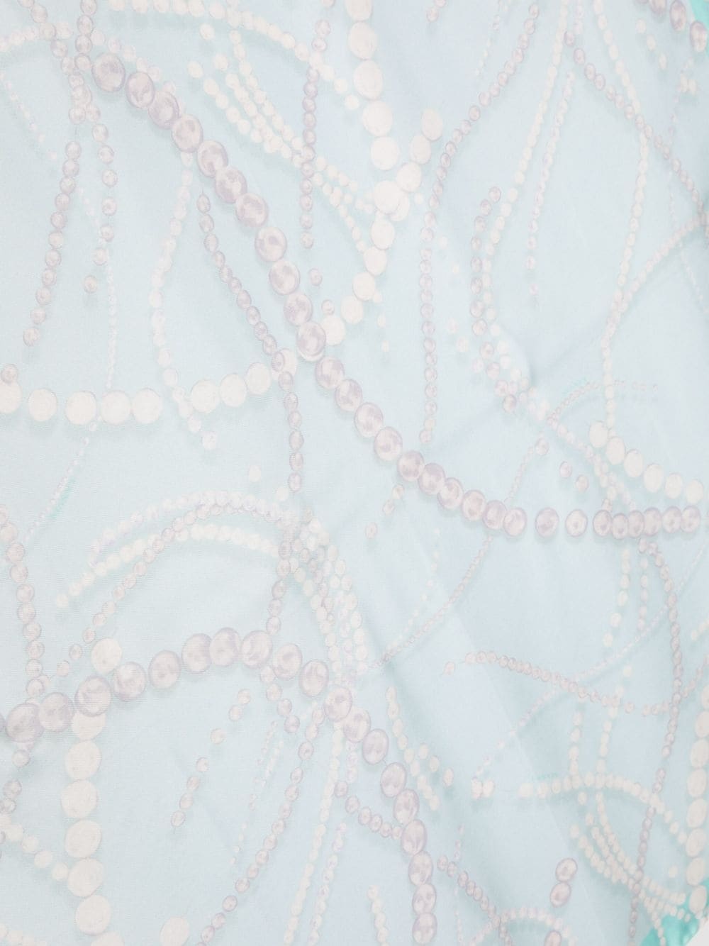 pearl-print silk scarf - 2